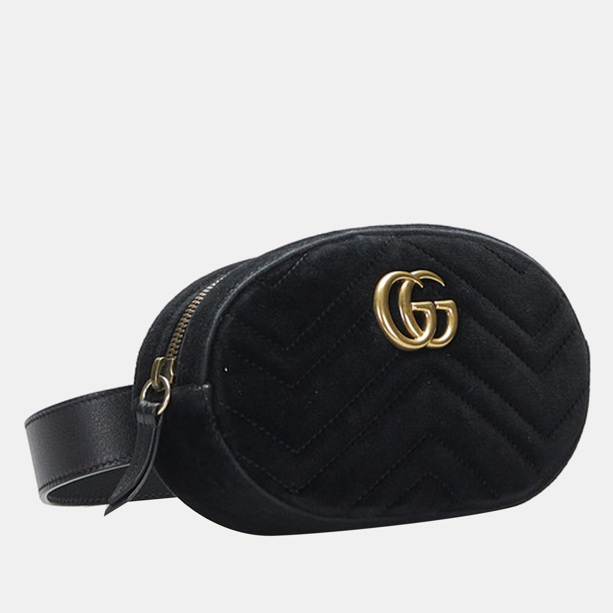 

Gucci Black Velvet GG Marmont Belt Bag