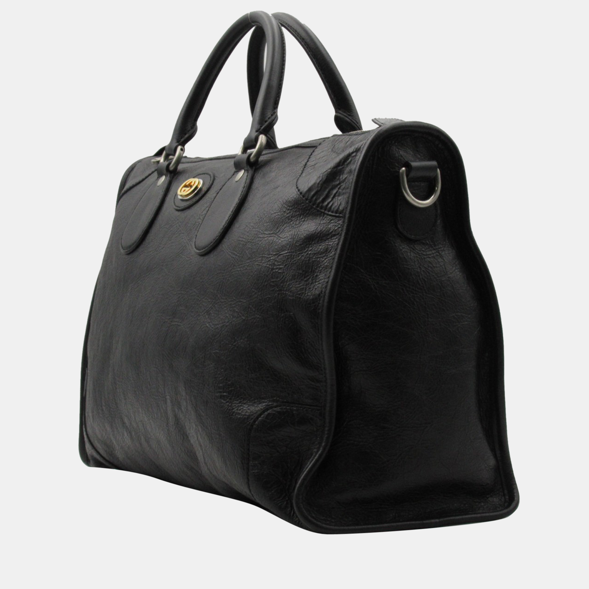 

Gucci Black Soft Leather Duffel Bag
