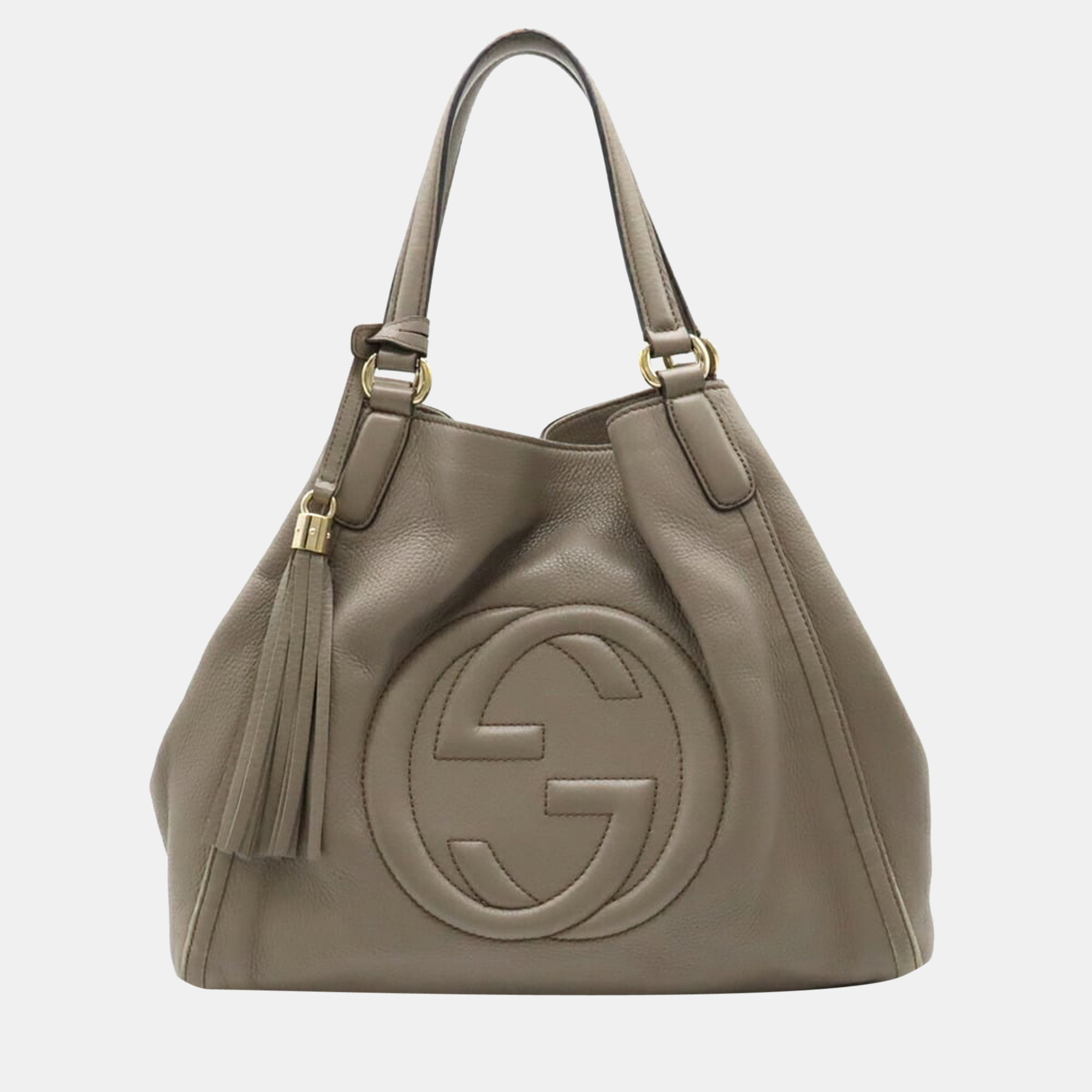Gucci Grey Leather Medium Soho Cellarius Tote Bag Gucci | The Luxury Closet