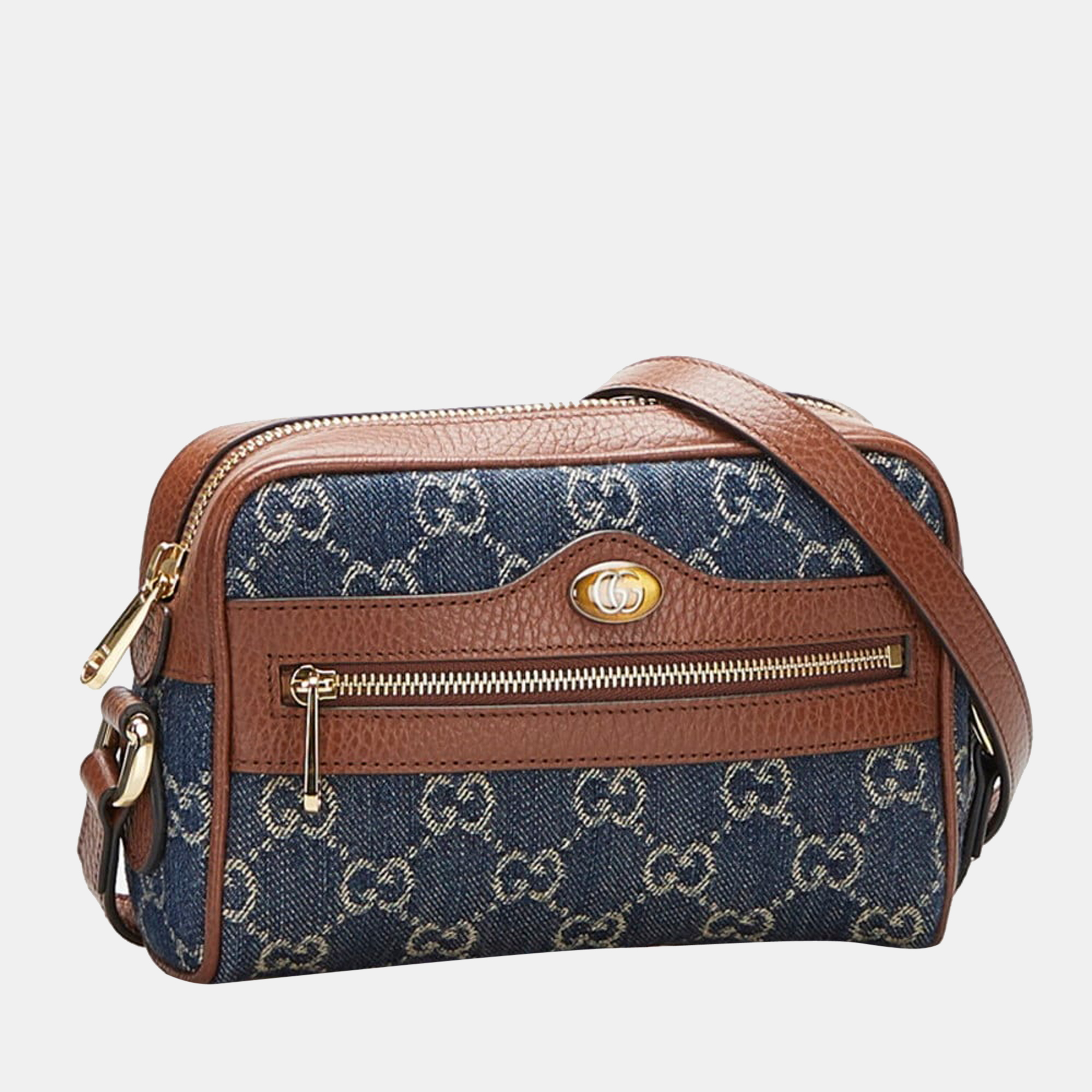 

Gucci Blue GG Denim Ophidia Crossbody Bag