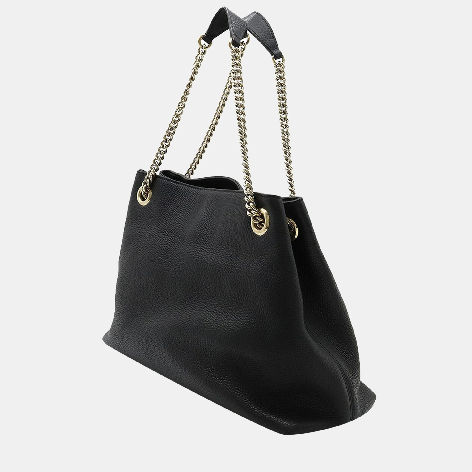 

Gucci Black Leather  Soho Tote Bag