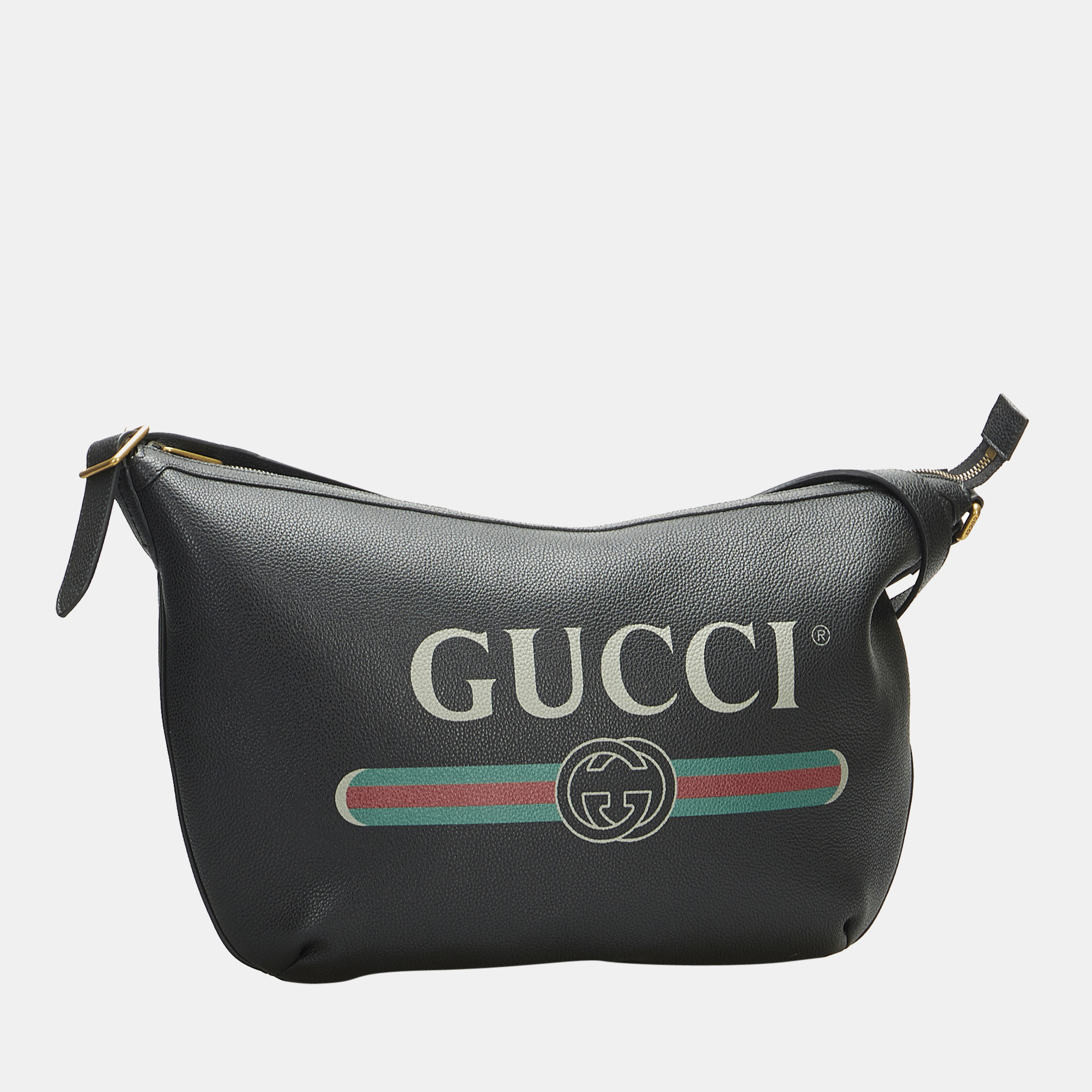 

Gucci Black Logo Half Moon Hobo