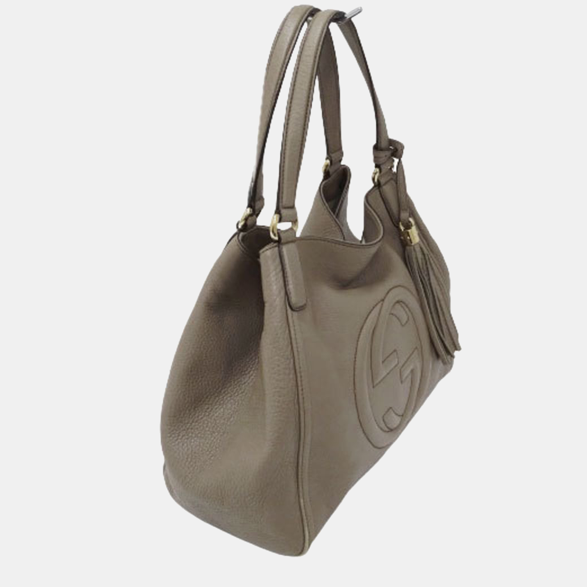 

Gucci Beige Leather Large Soho Cellarius Tote Bag