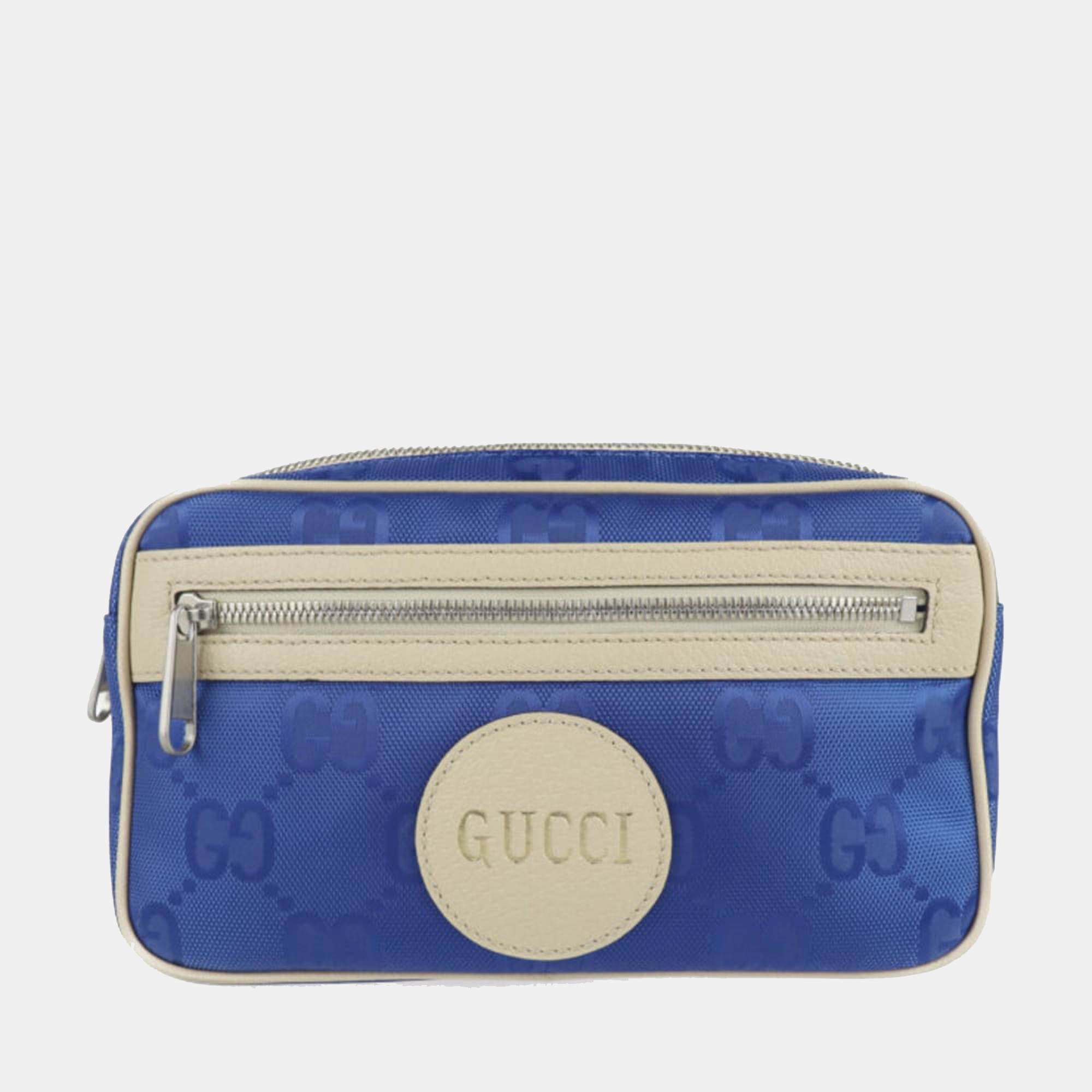 Pre-owned Gucci Blue Gg Nylon Off The Grid Belt Bag