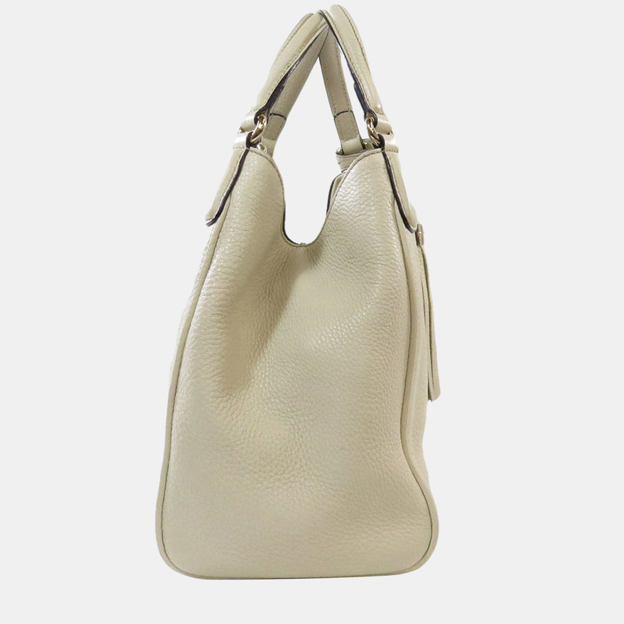 

Gucci White Leather Small Soho Cellarius Tote Bag