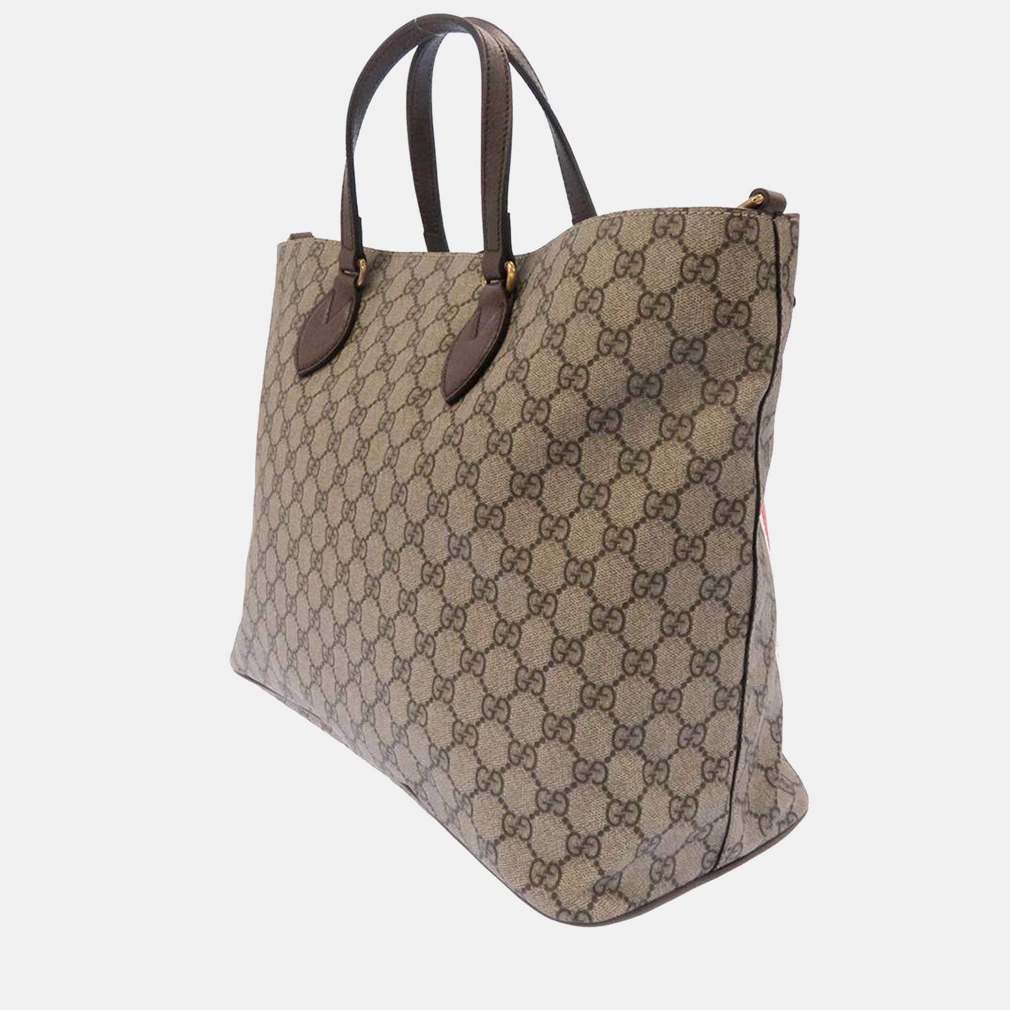 

Gucci Beige GG Supreme Canvas Courrier Soft Tote Bag