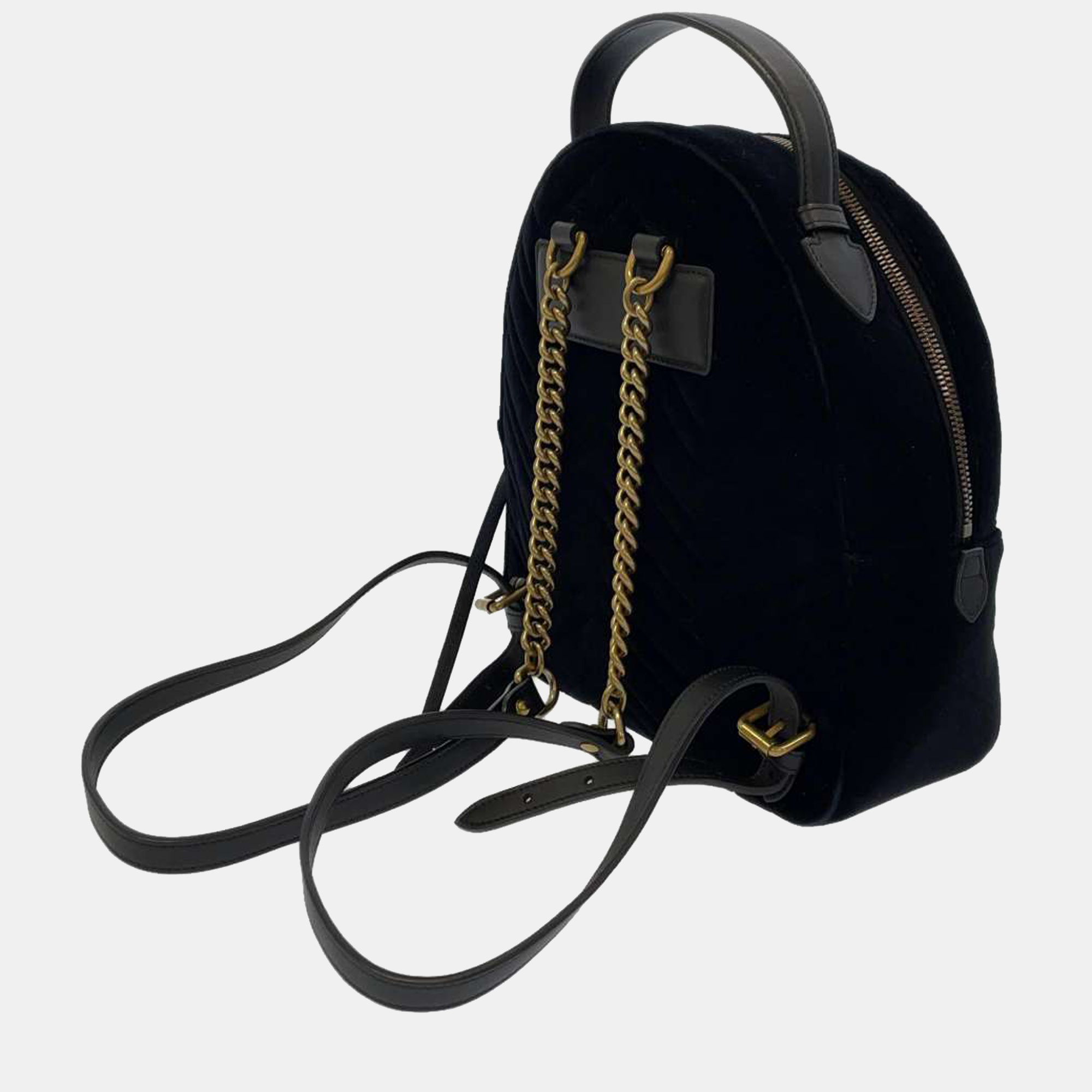 

Gucci Black GG Marmont Velvet Backpack