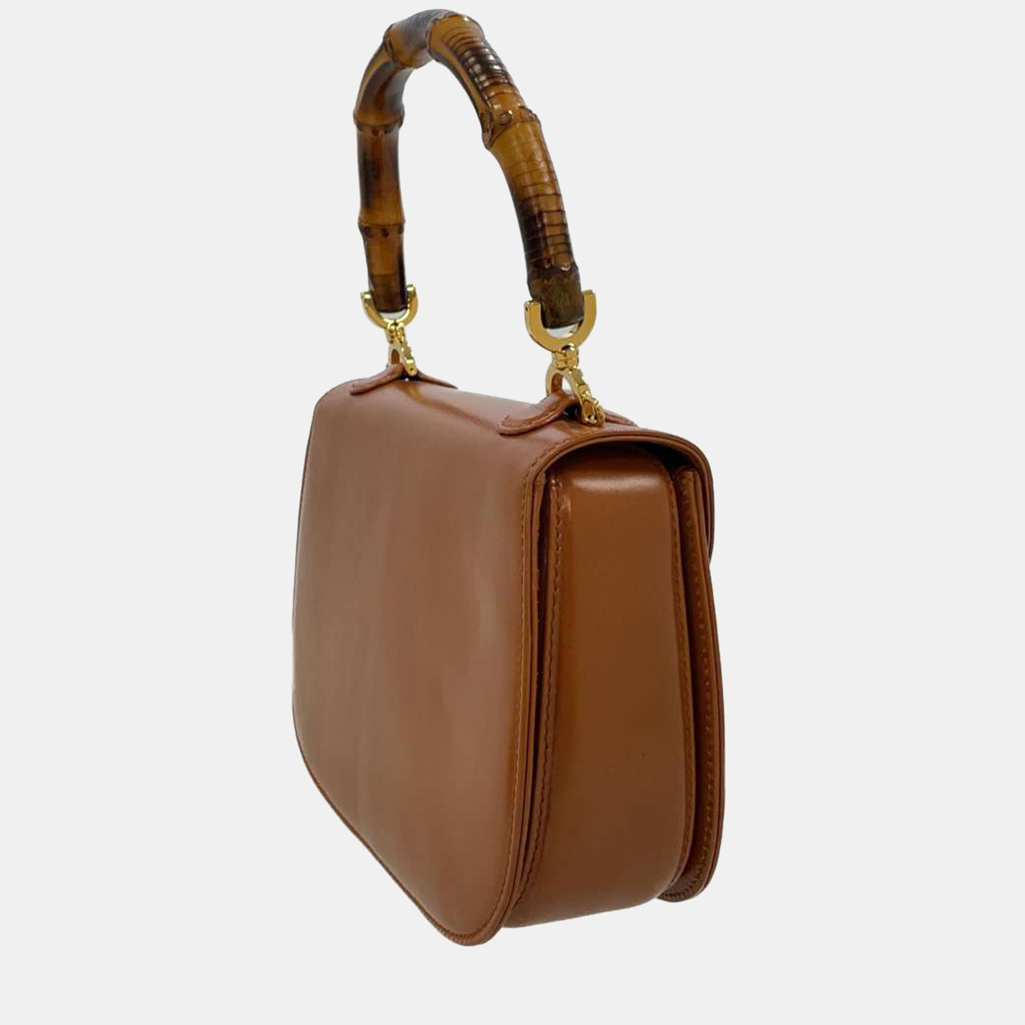 

Gucci Brown Leather Bamboo Bag