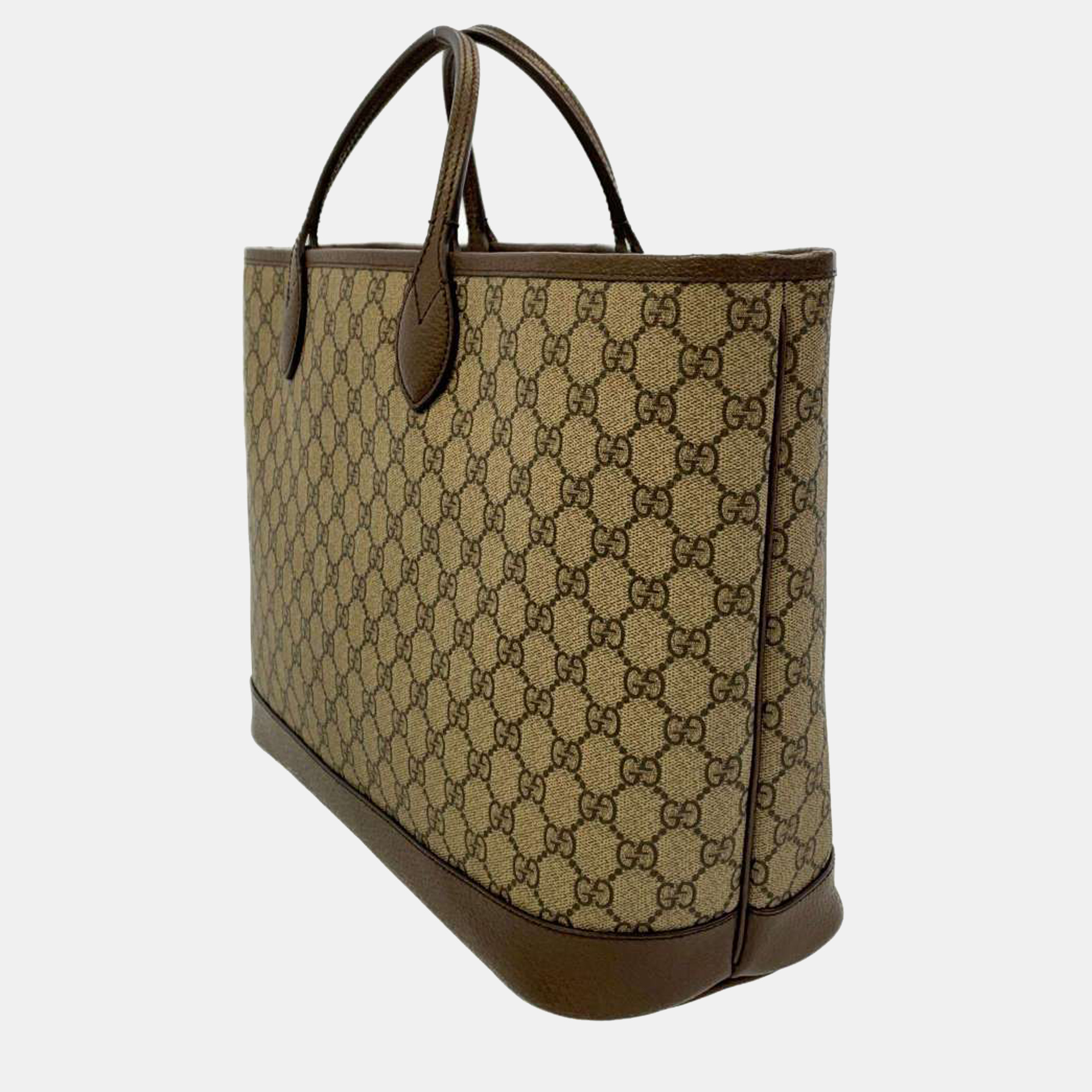 

Gucci Brown GG Canvas and Leather trim Tote Bag