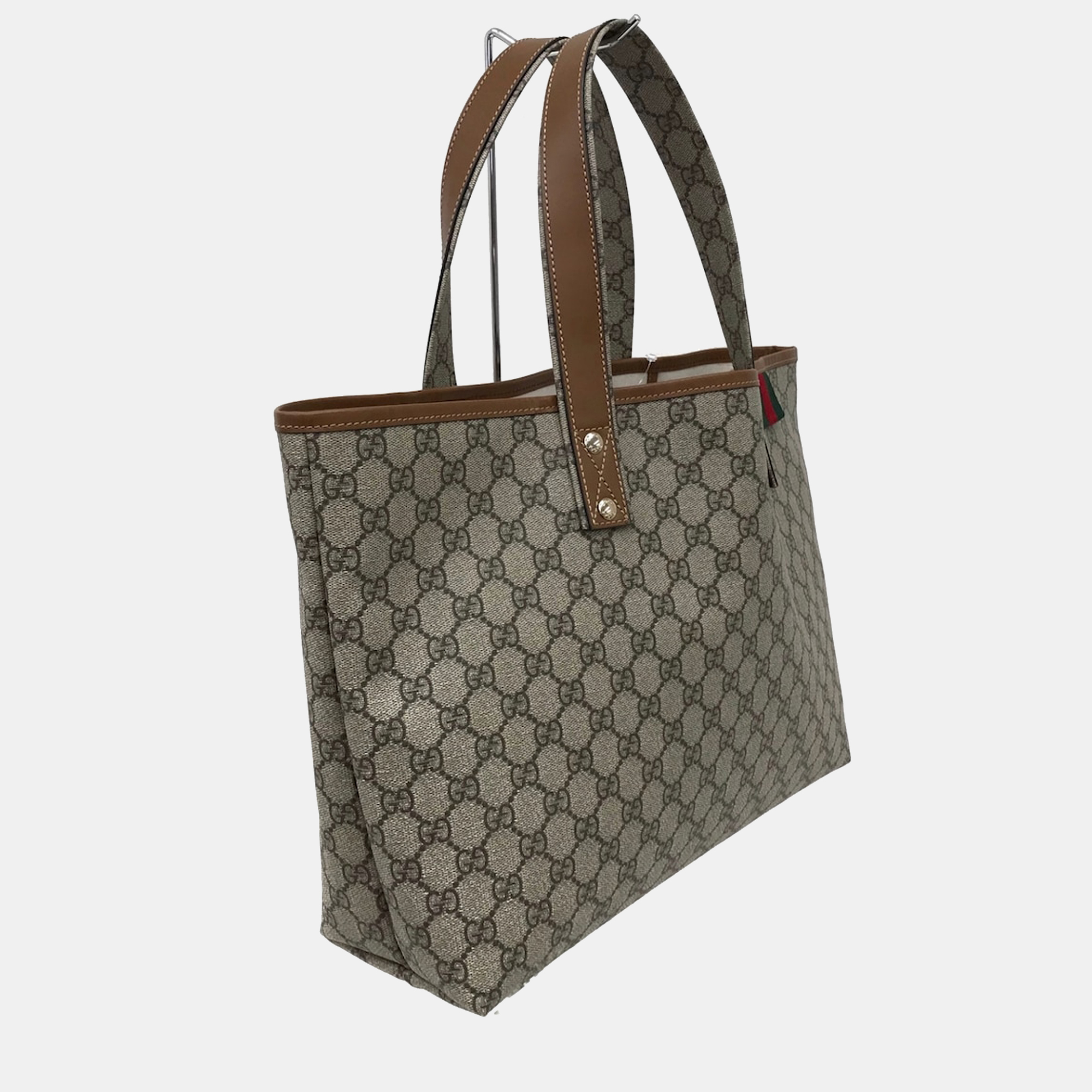 

Gucci Beige GG Supreme Canvas Loop Tote Bag