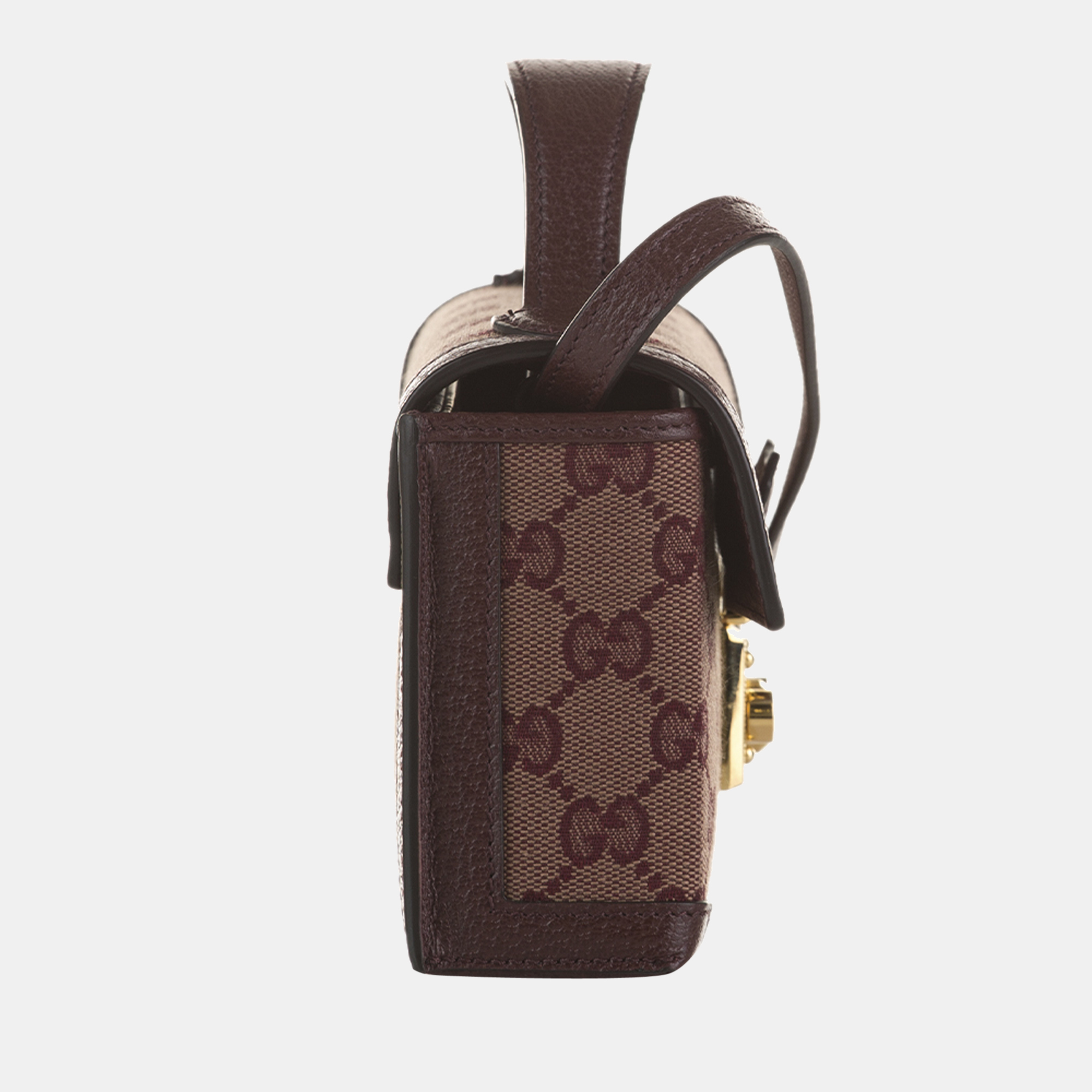 

Gucci Brown GG Supreme Padlock Satchel
