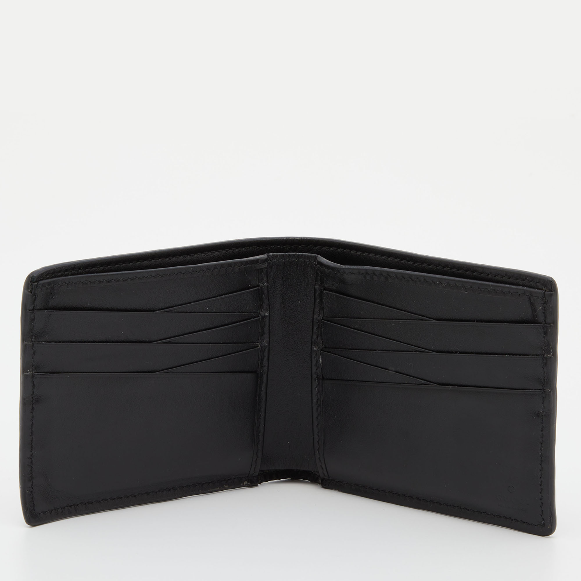 

Gucci Black Perforated GG Embossed Leather Bifold Wallet