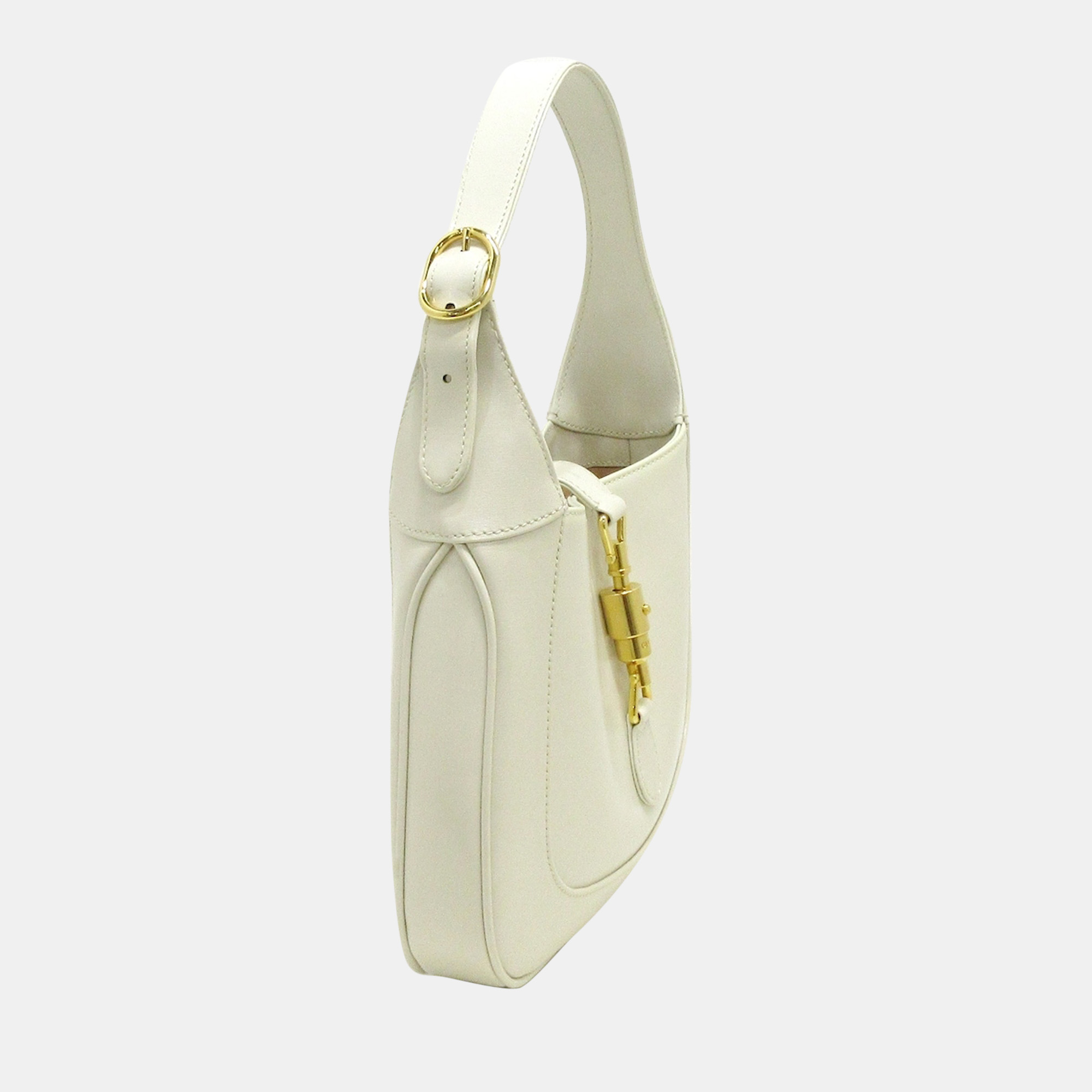 

Gucci White Leather Jackie 1961 Small Top Handle Bag