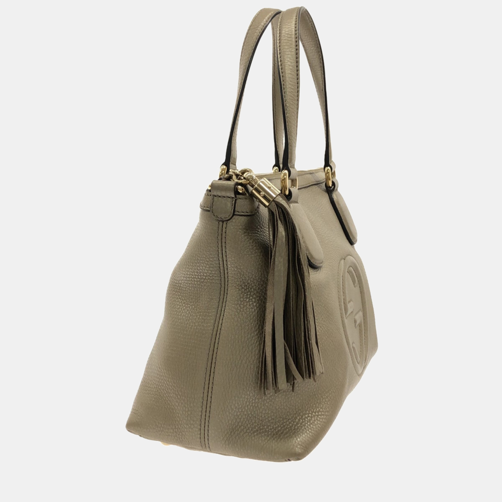 

Gucci Beige Leather Small Soho Working Tote Bag