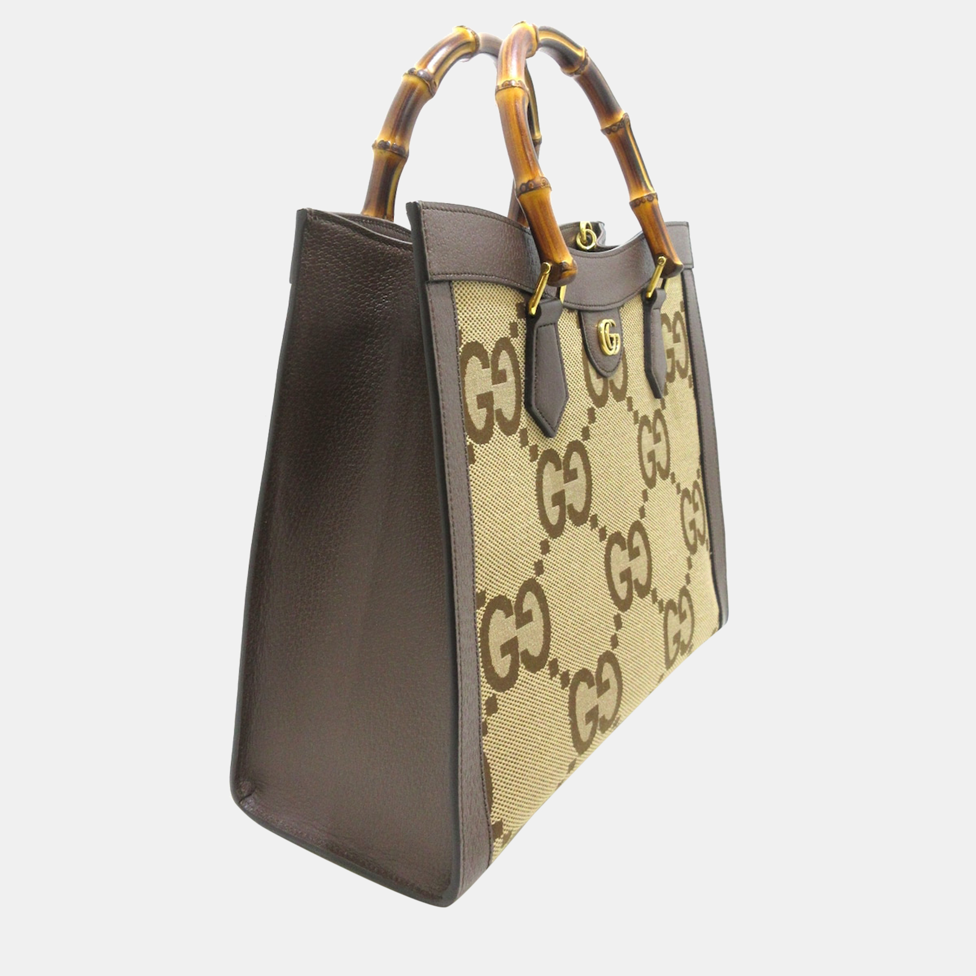 

Gucci Beige Jumbo GG Canvas and Leather Small Diana Tote Bag