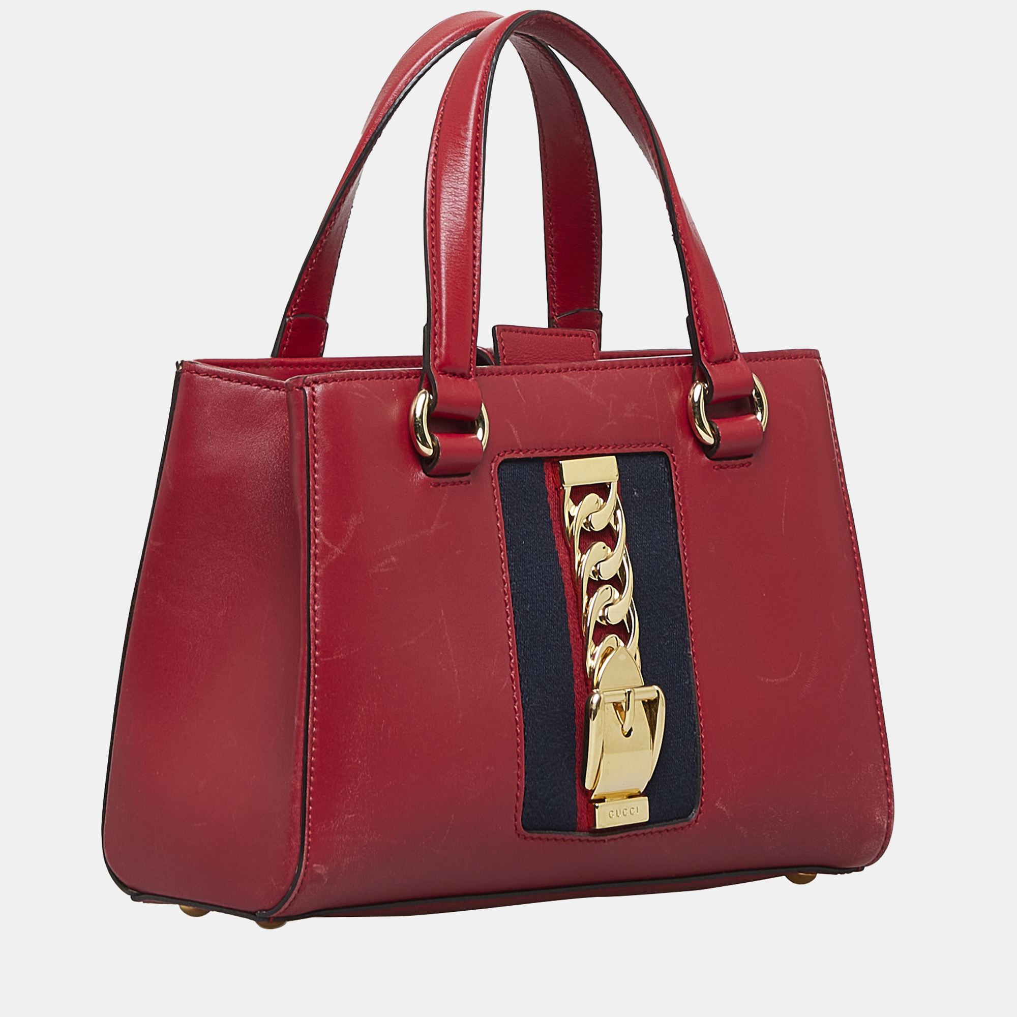 

Gucci Red Sylvie Satchel