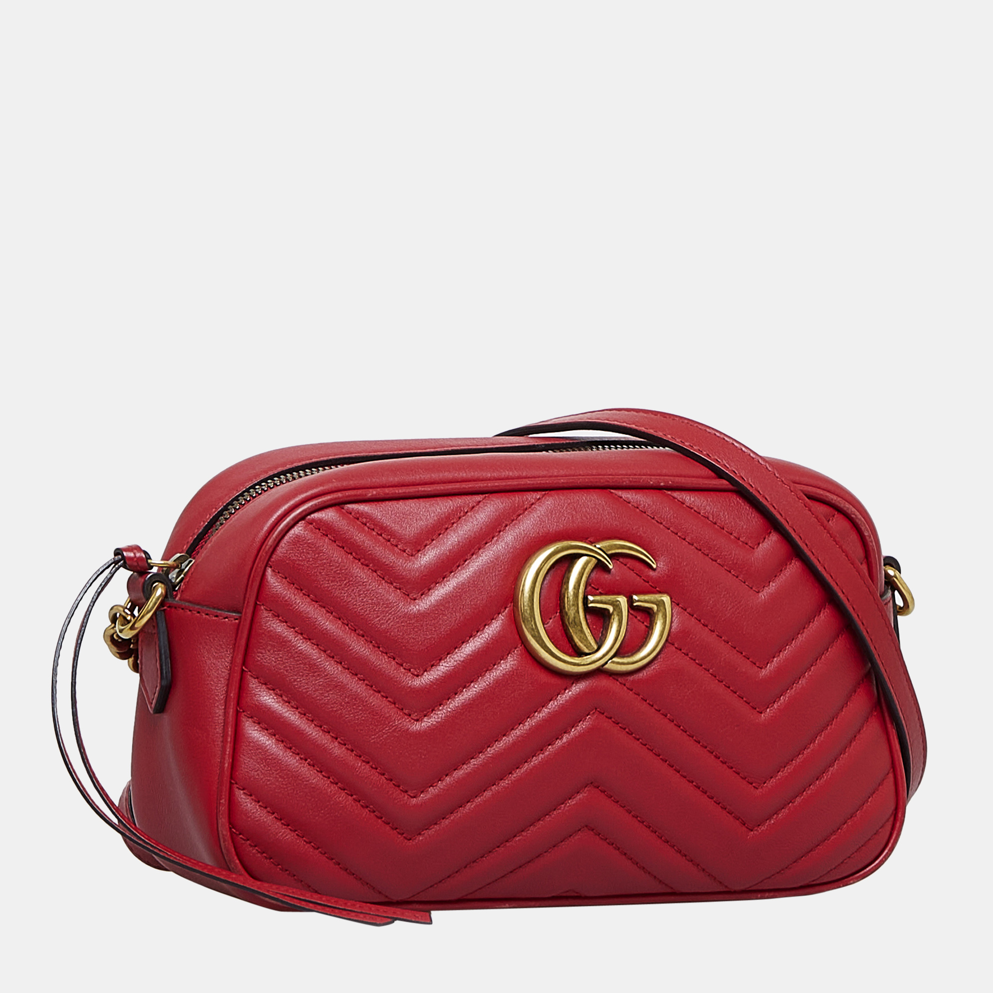 

Gucci Red Small GG Marmont Crossbody