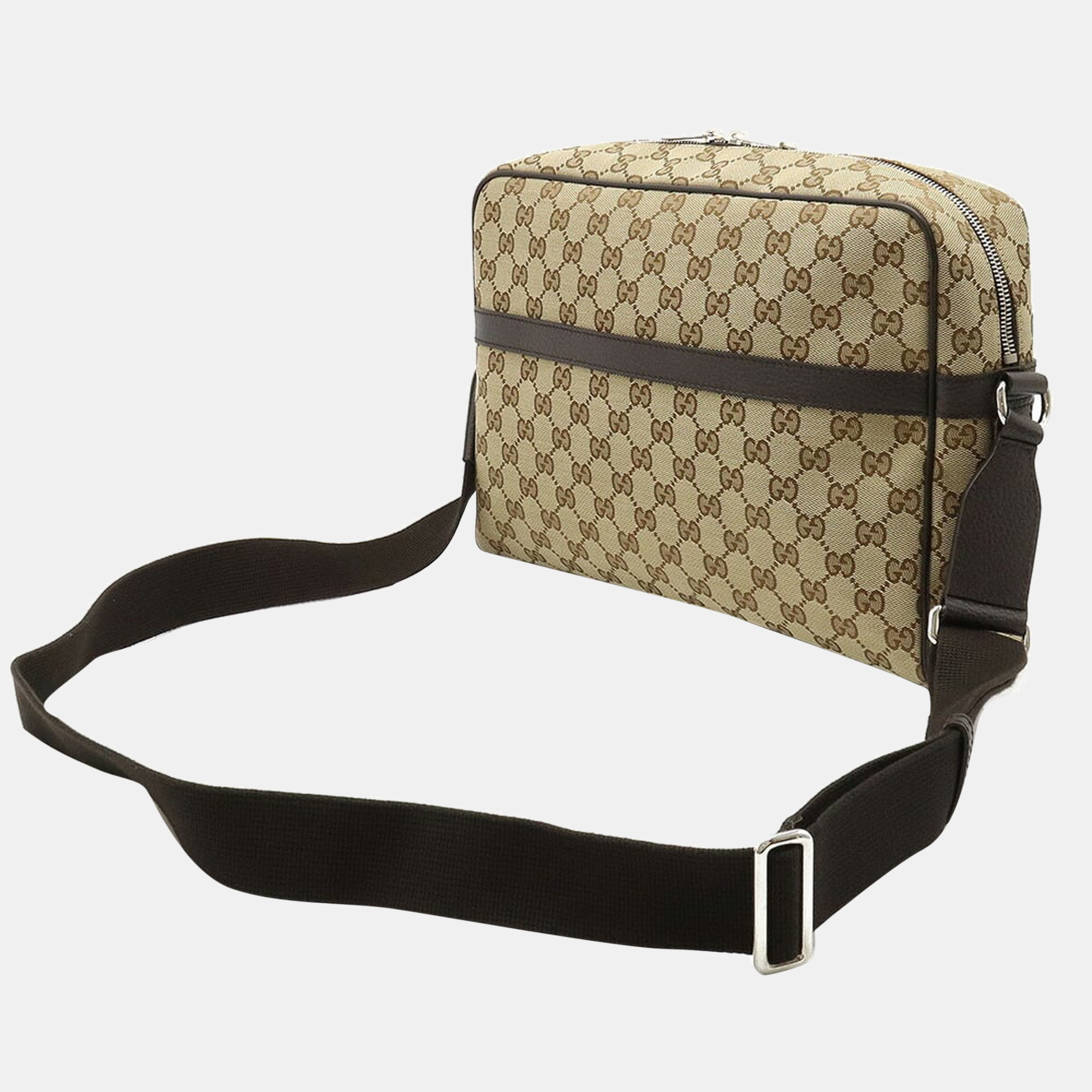 

Gucci Beige/Brown GG Canvas and Leather Messenger Bag