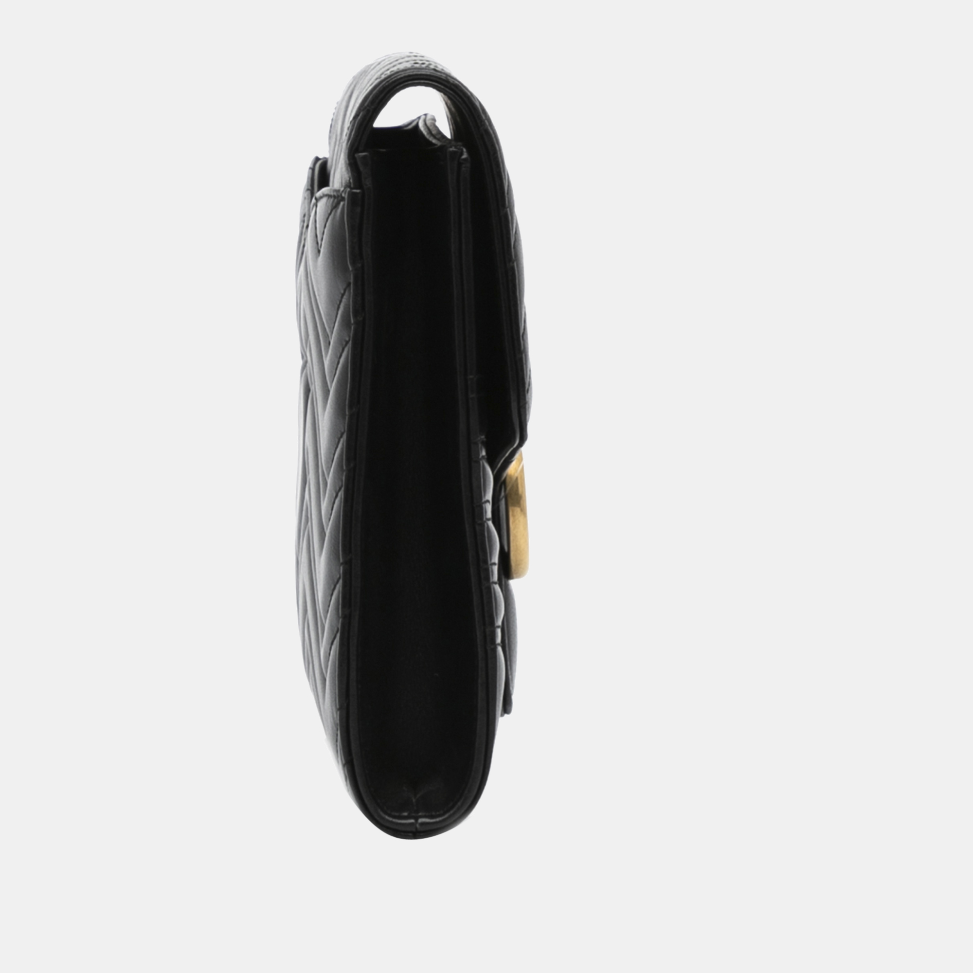 

Gucci Black Matelasse GG Marmont Clutch