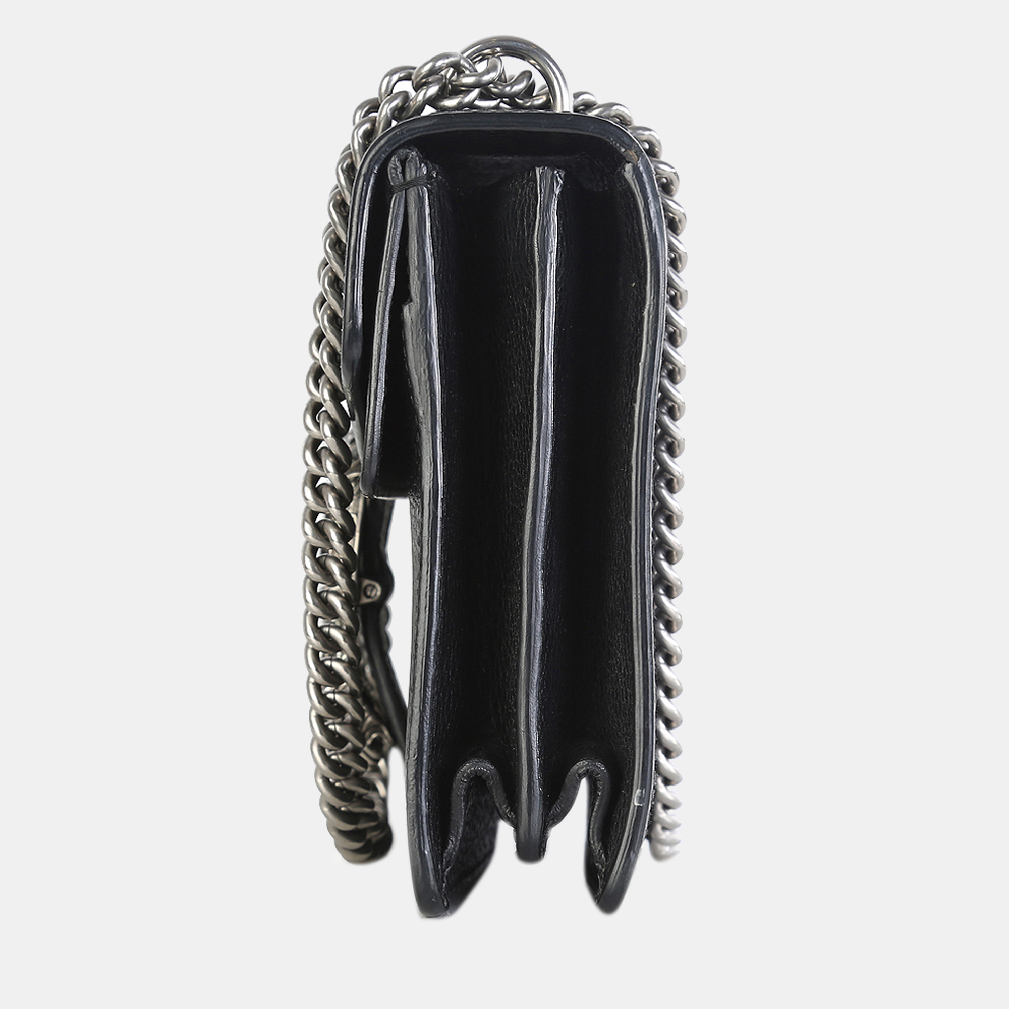 

Gucci Black Pebbled Calfskin Leather Small Dionysus Shoulder Bag