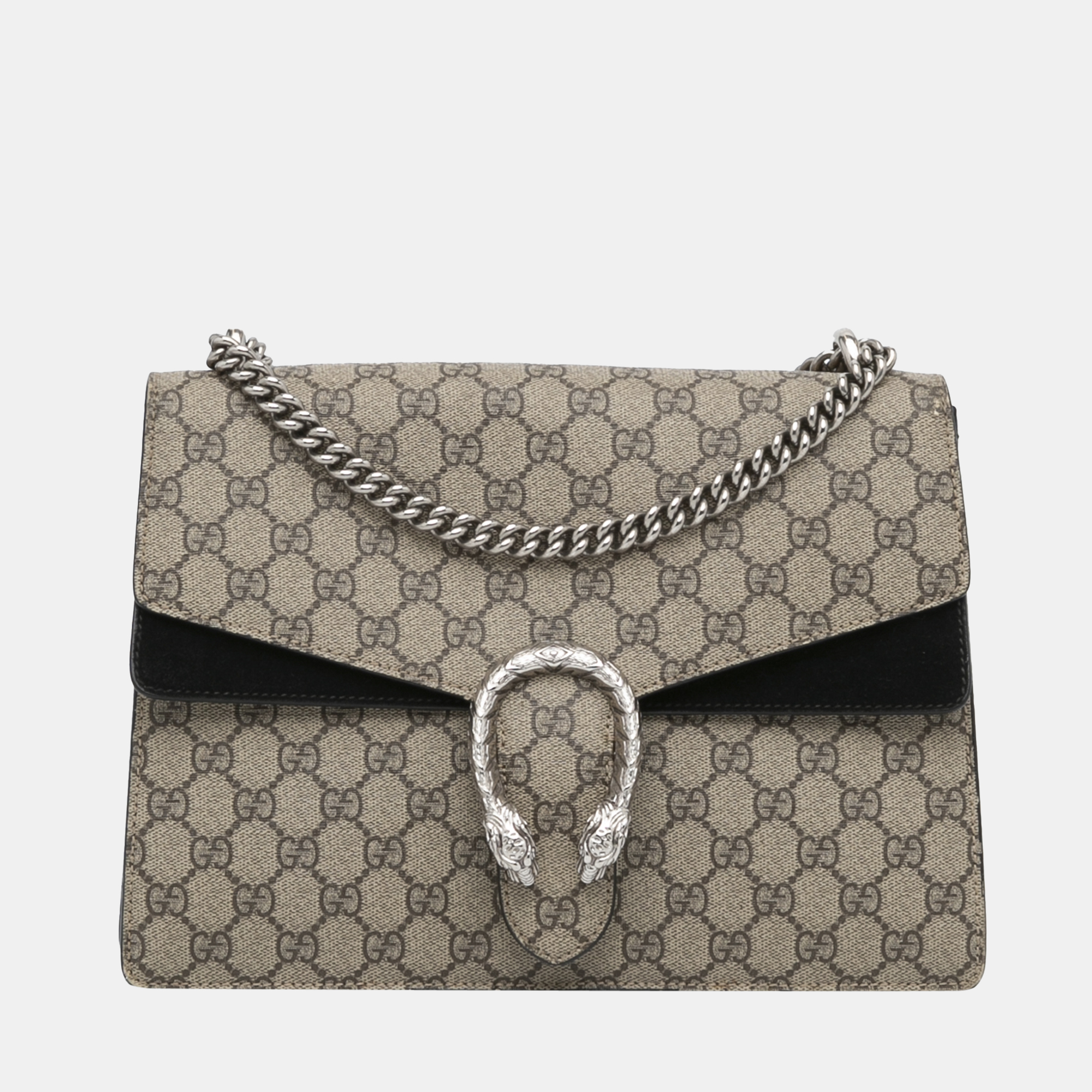 

Gucci Beige/Brown Medium GG Supreme Dionysus Shoulder Bag