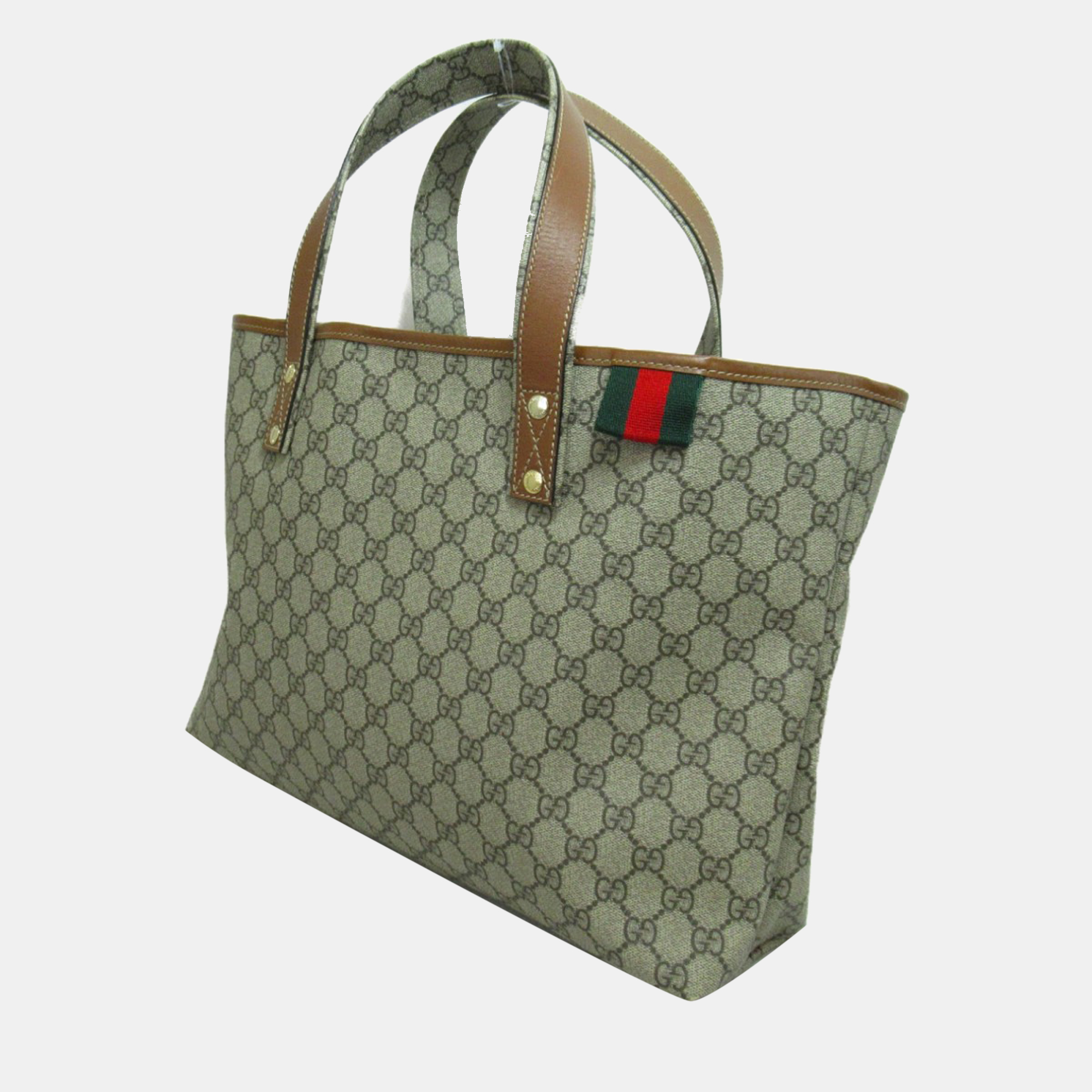 

Gucci Brown Canvas GG Supreme Loop Tote Bag