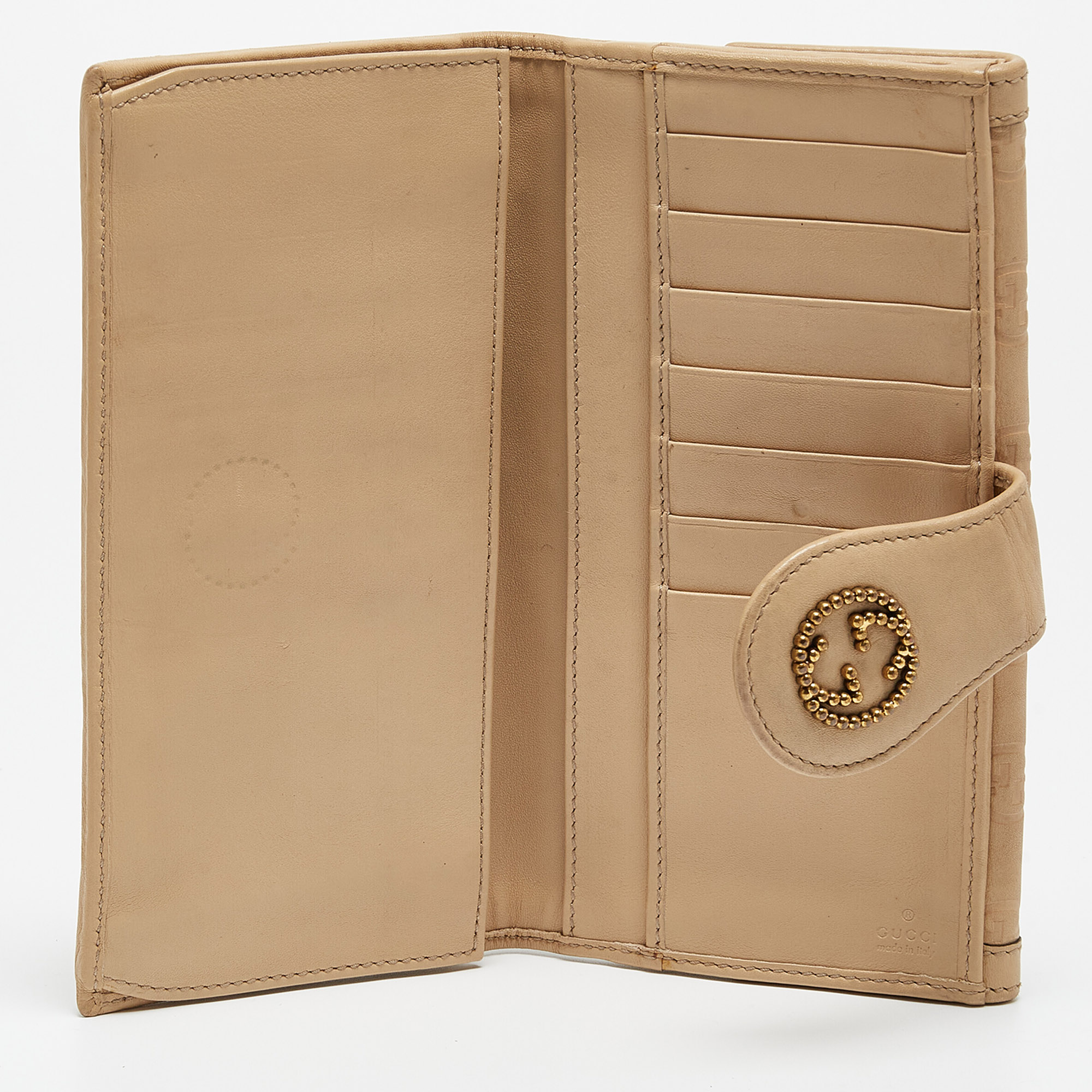 

Gucci Beige Guccissima Leather Continental Wallet