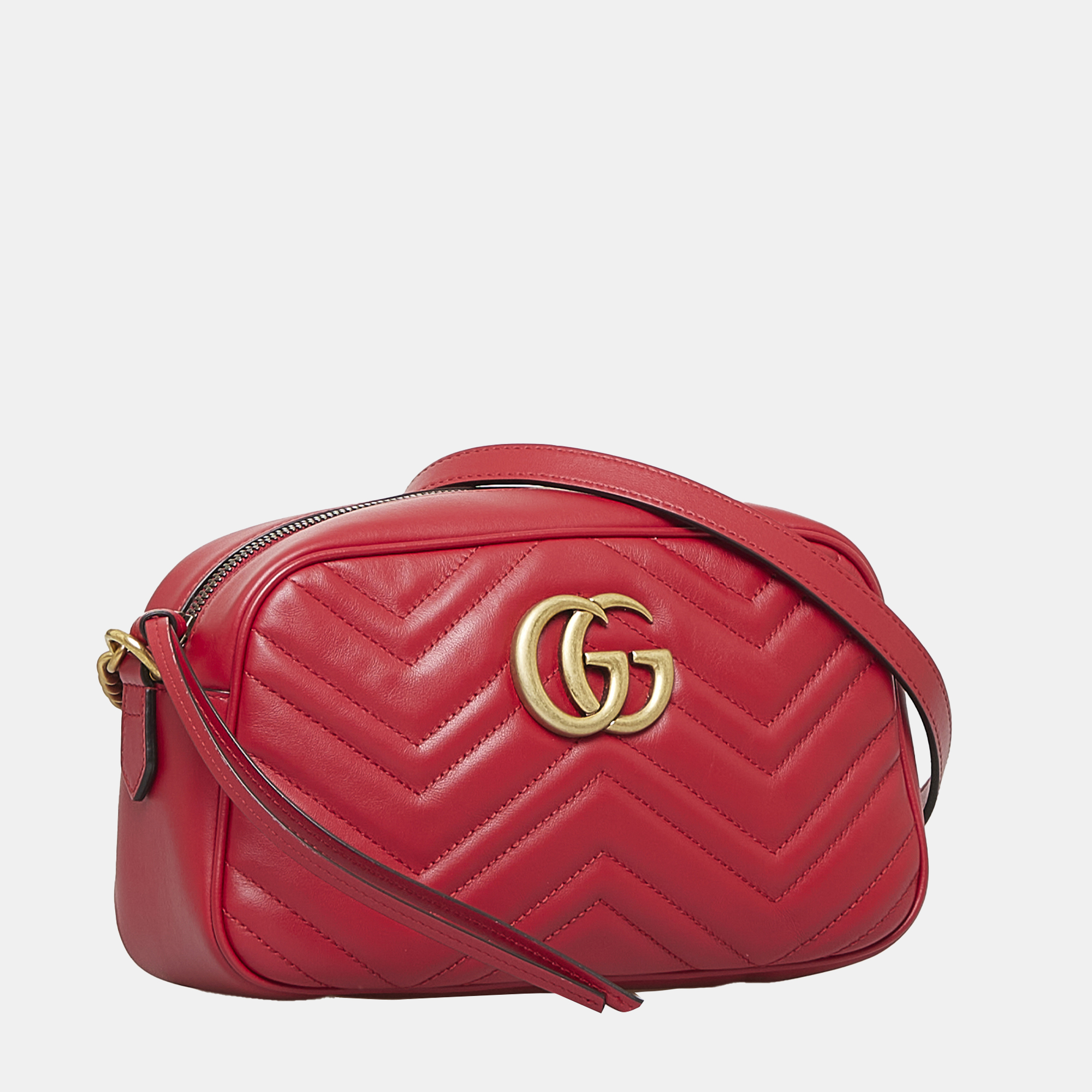 

Gucci Red GG Marmont Matelasse Crossbody Bag