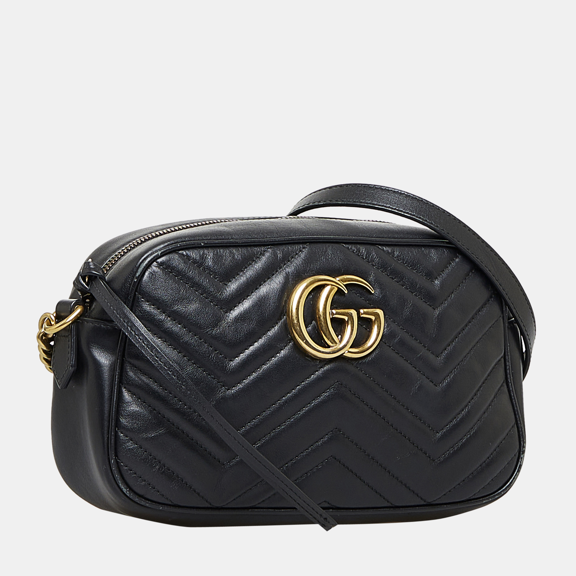 

Gucci Black GG Marmont Matelasse Crossbody Bag