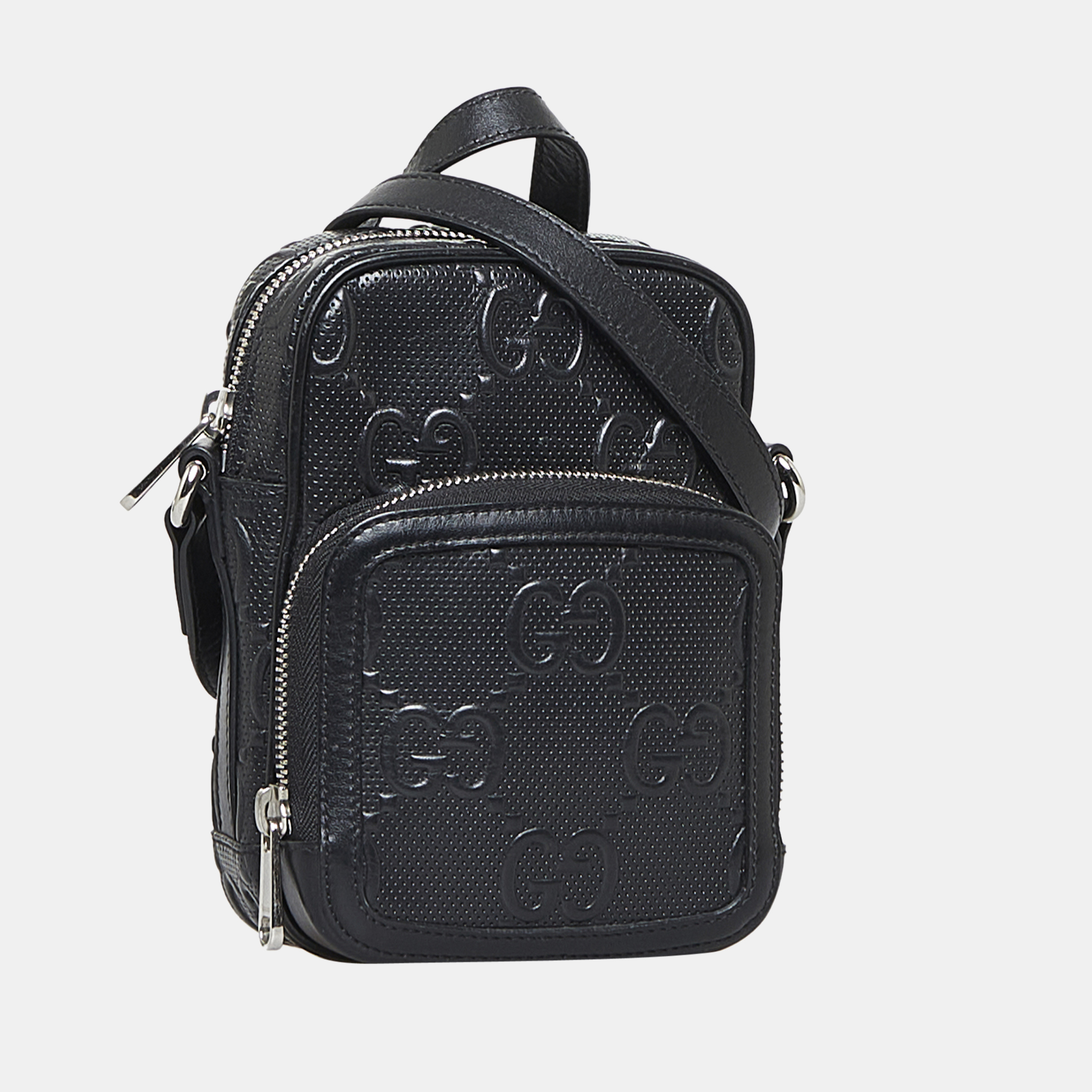 

Gucci Black Guccissima Crossbody Bag