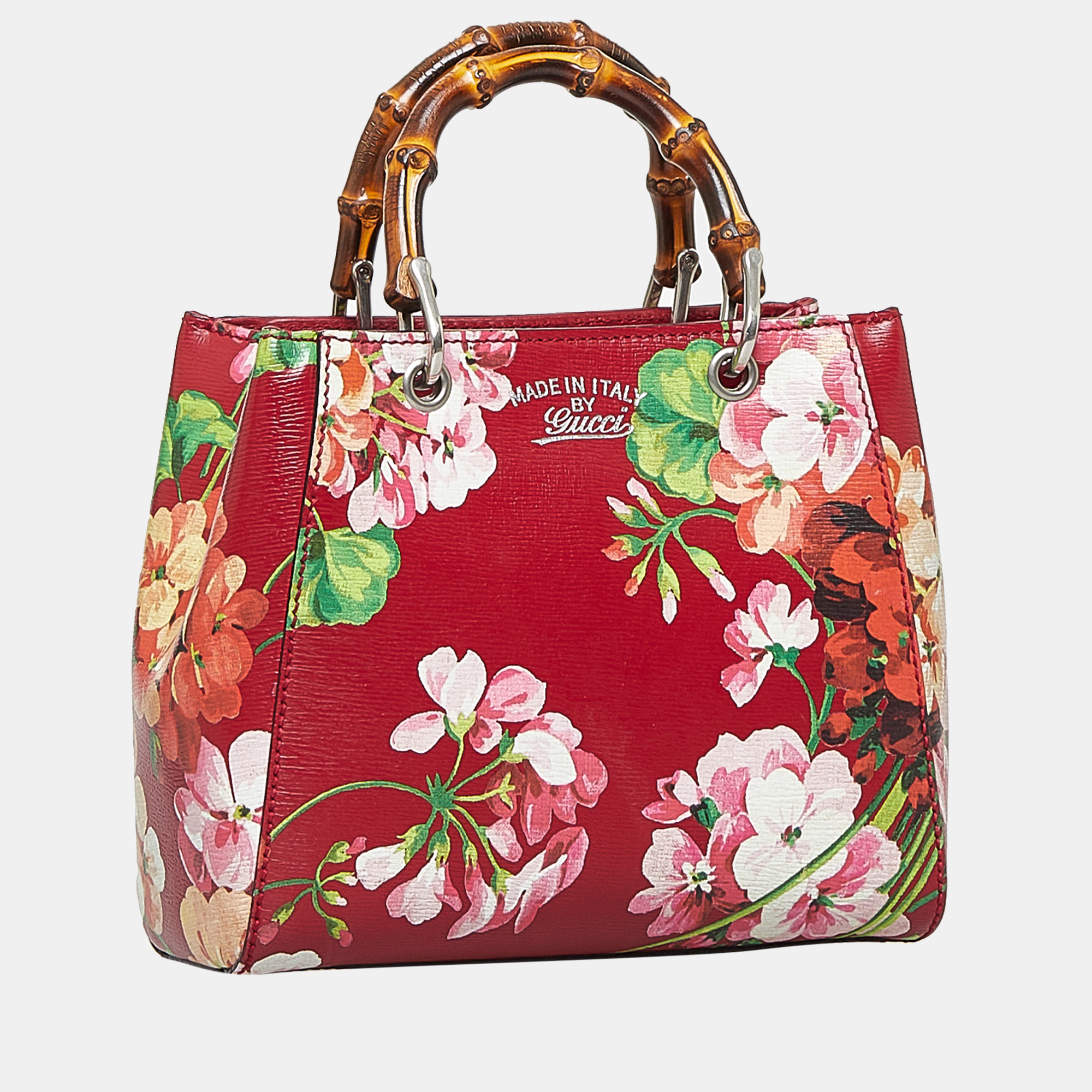 

Gucci Red Mini Blooms Bamboo Shopper