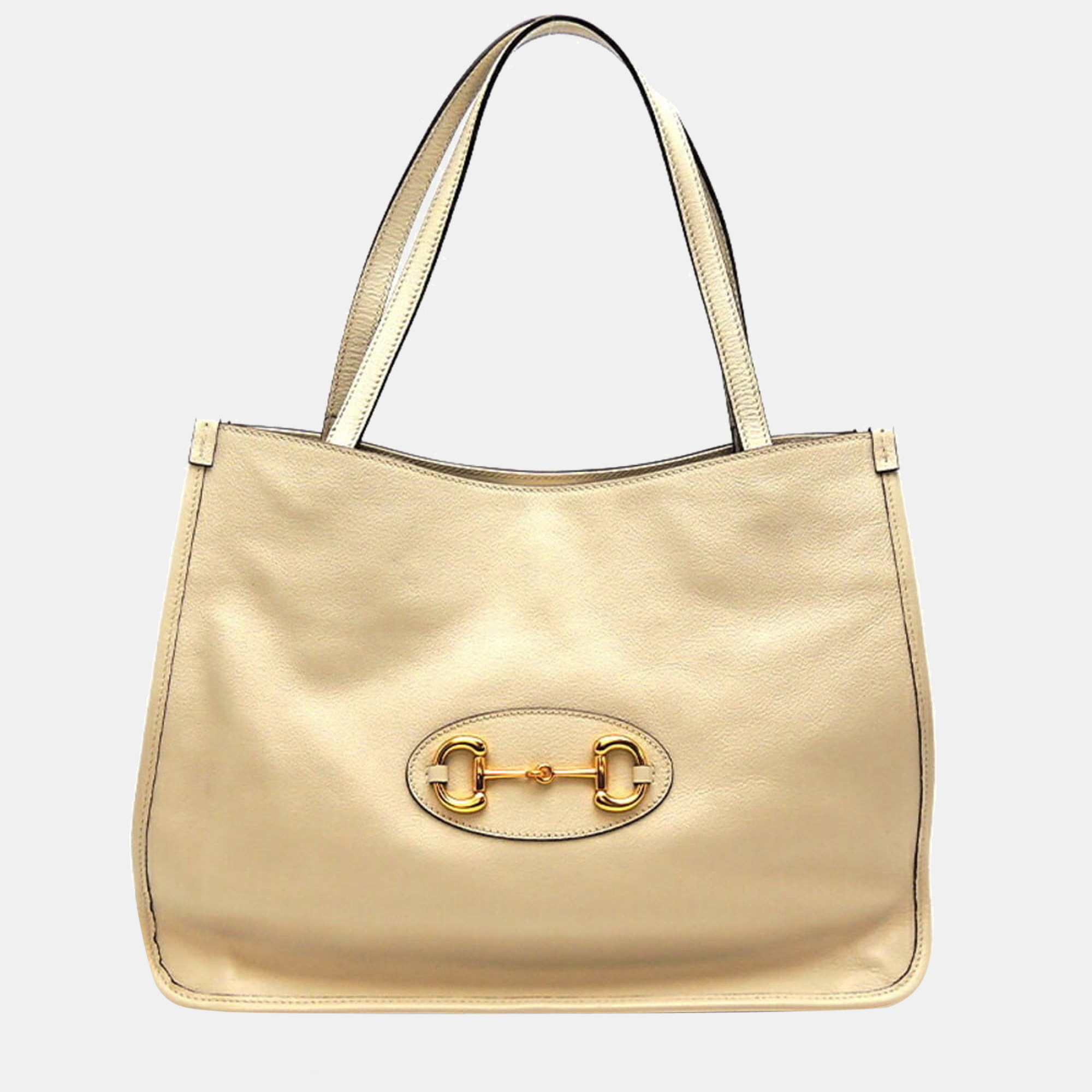 

Gucci Cream Leather Horsebit 1955 Tote Bag