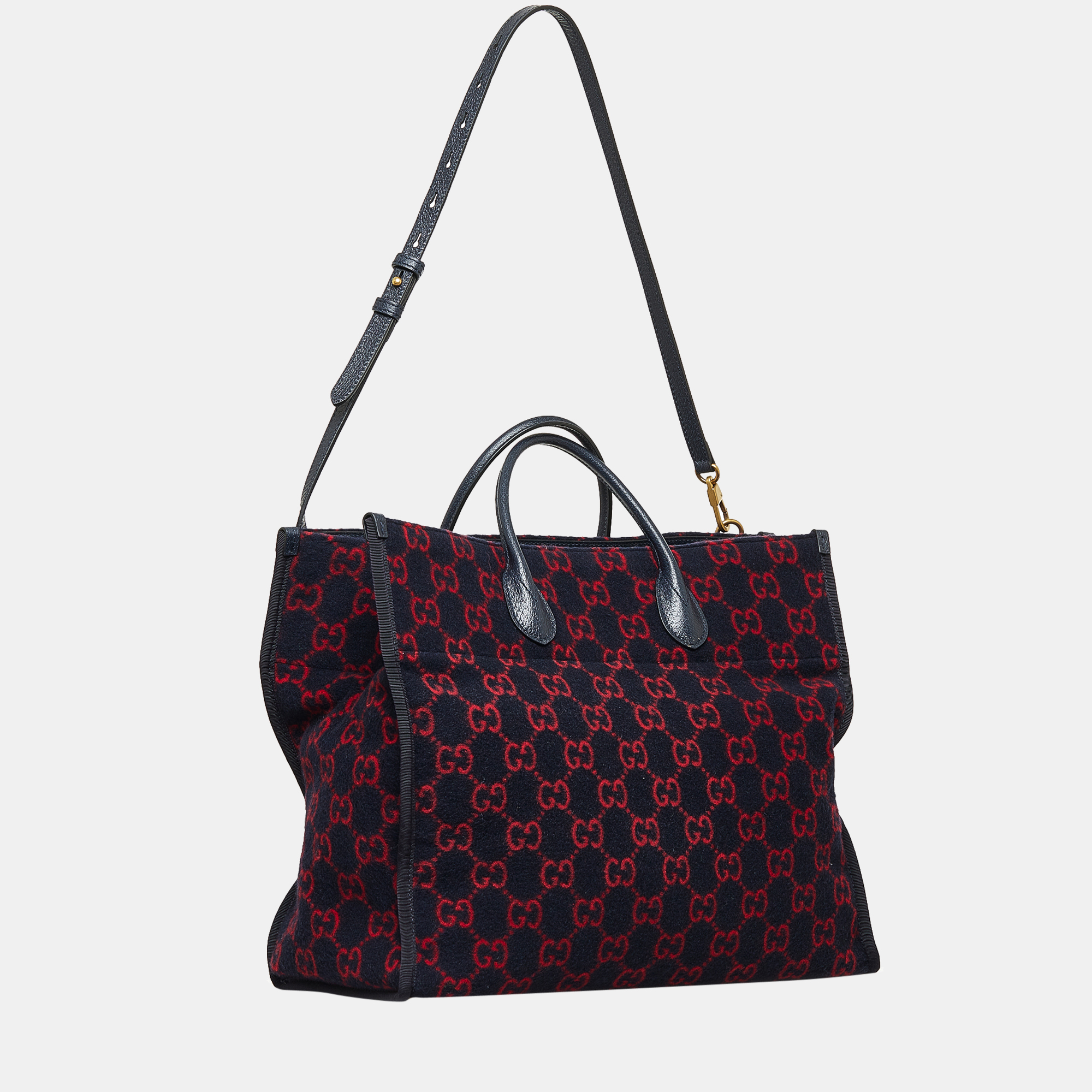 

Gucci Blue GG Wool Satchel