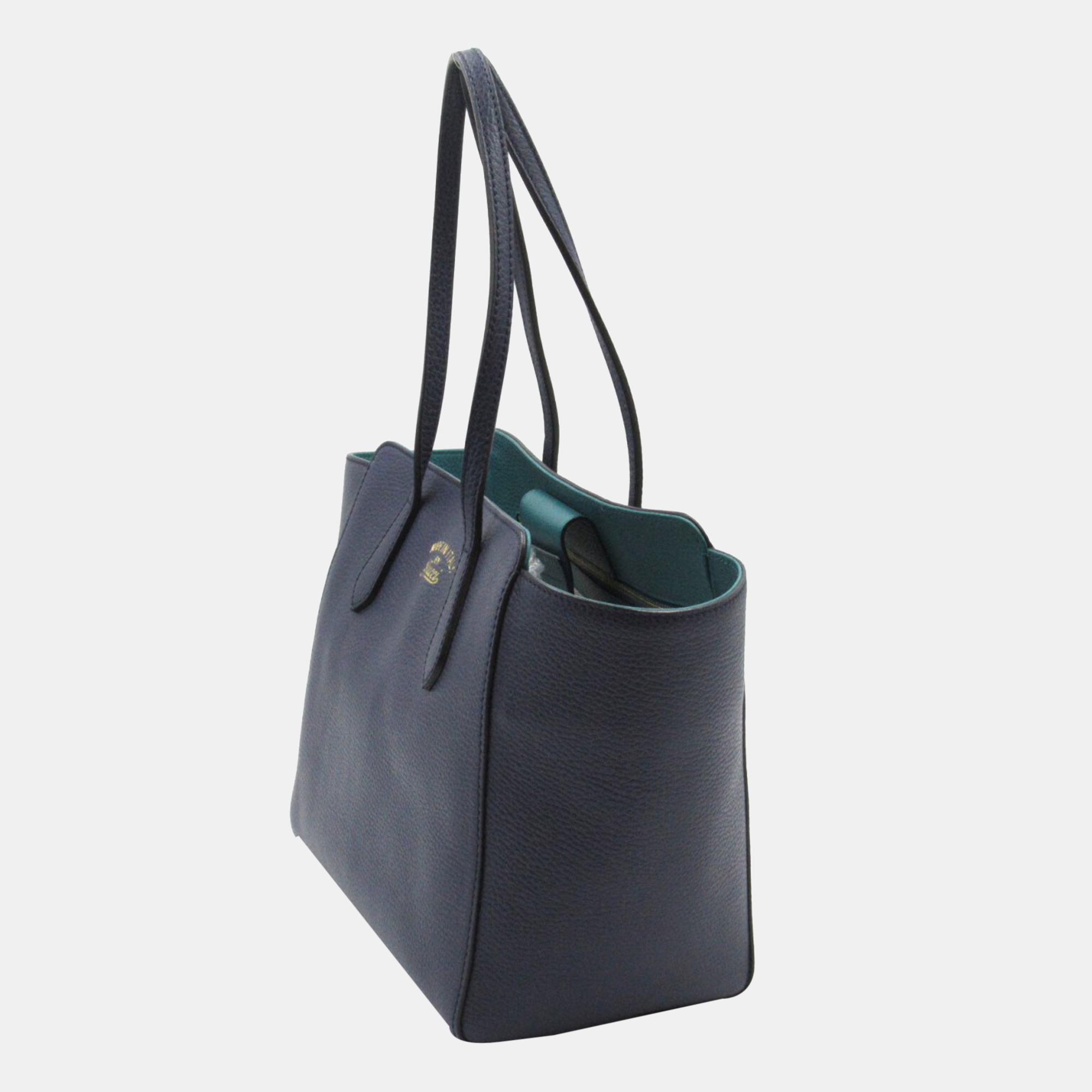 

Gucci Blue Leather Swing Tote Bag