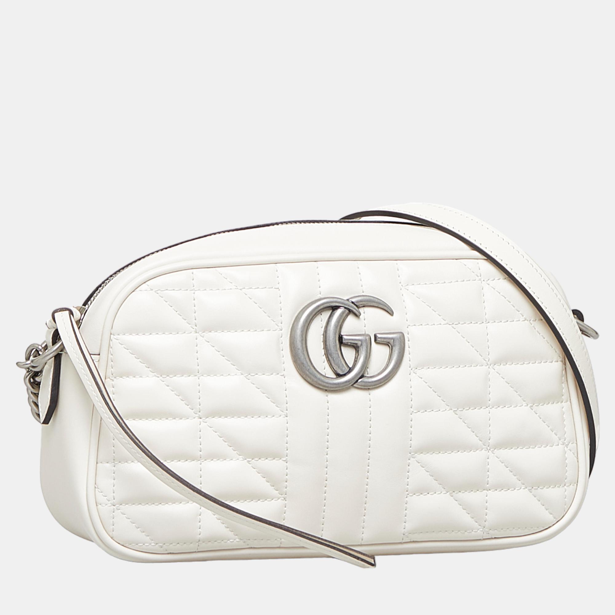 

Gucci White Small Marmont Matelassé