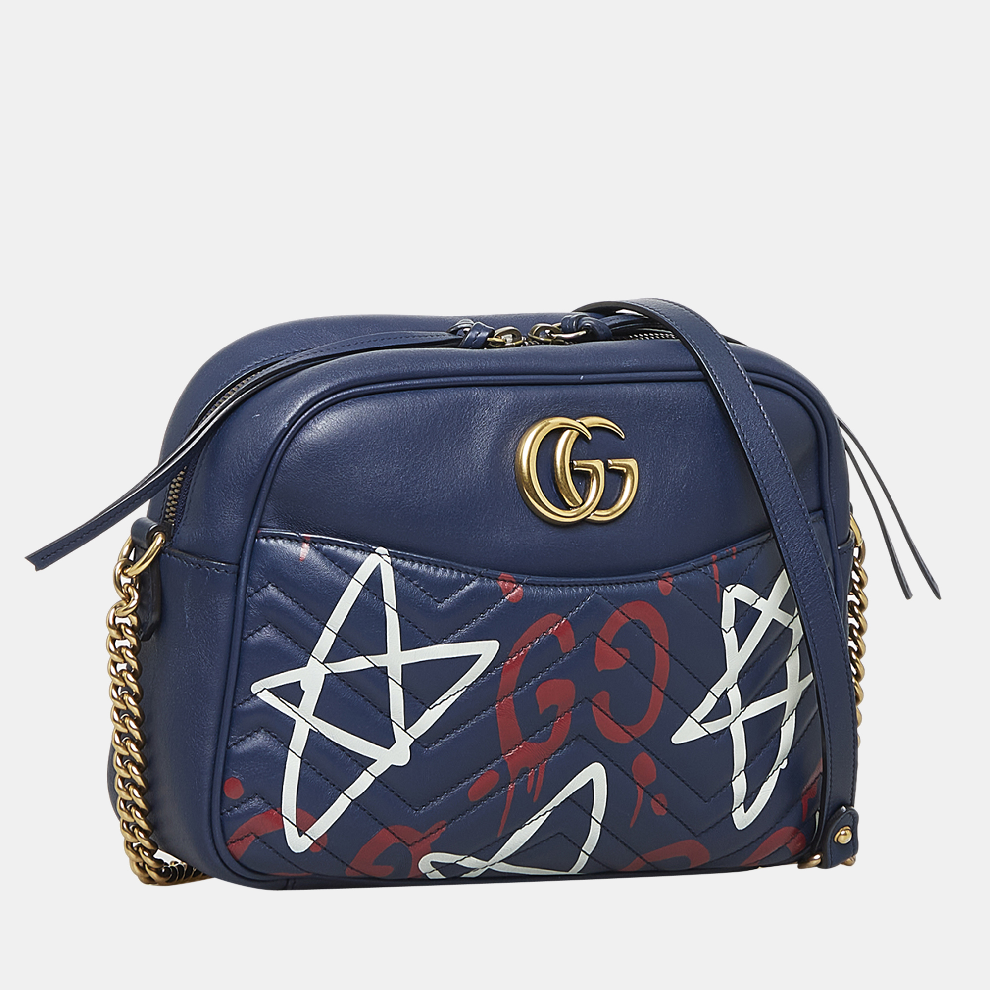 

Gucci Blue GG Marmont Ghost Crossbody Bag