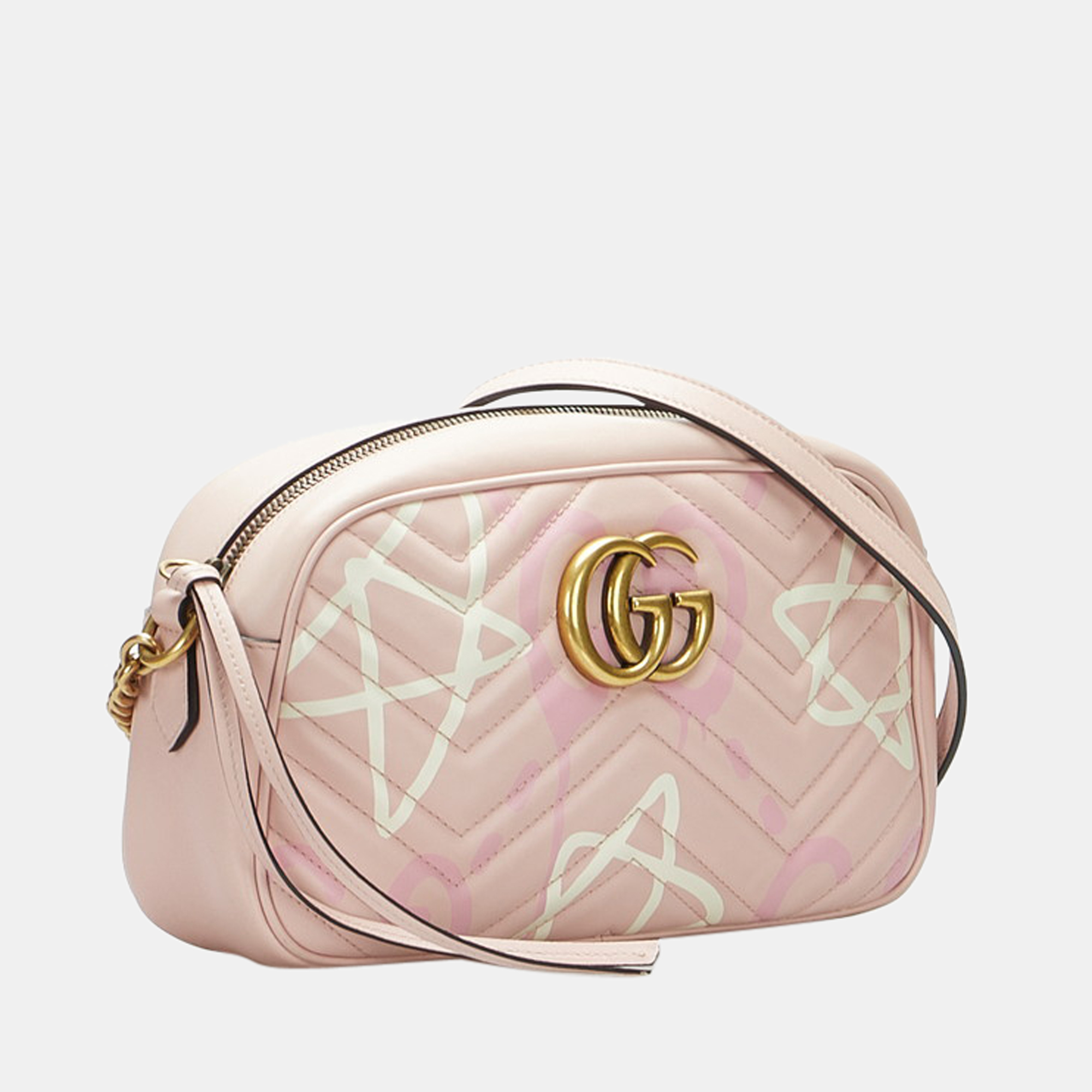 

Gucci Pink Leather GG Marmont Ghost Crossbody Bag