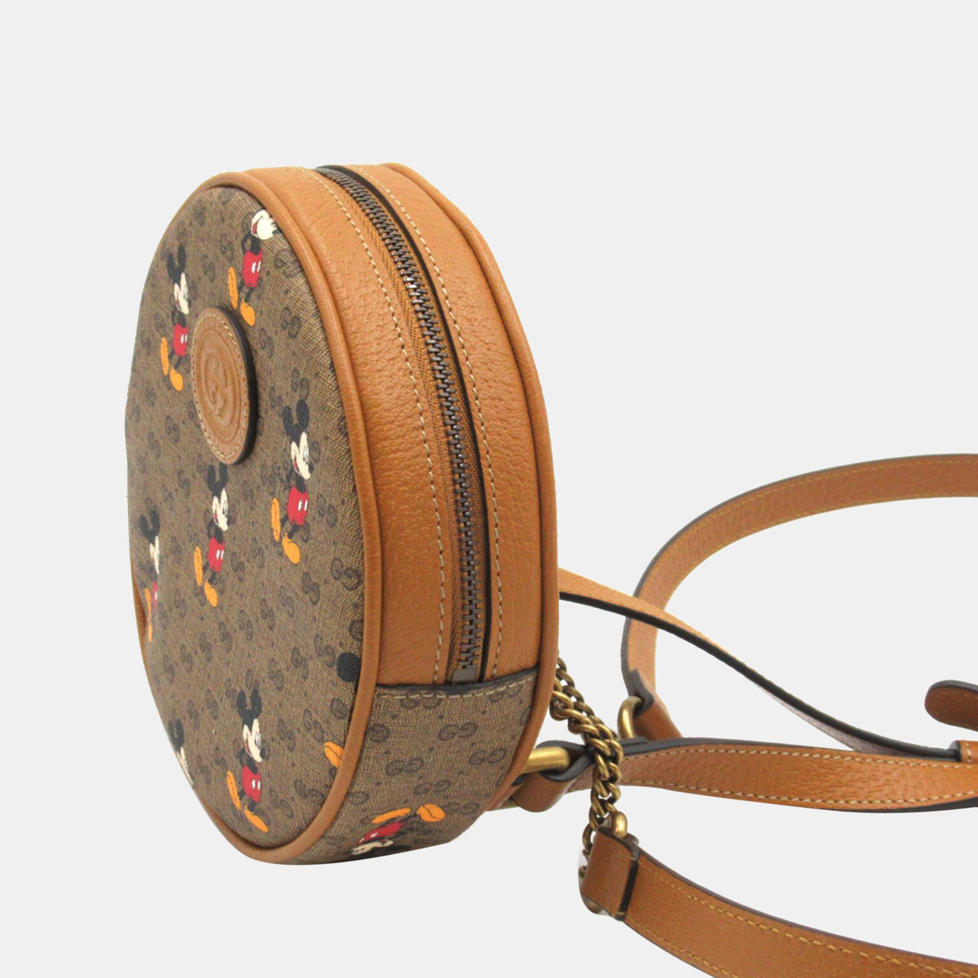 

Gucci X Disney Brown GG Canvas Mini Round Backpack