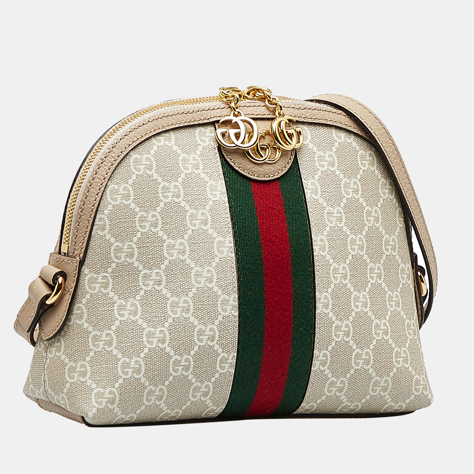 

Gucci Beige Small GG Supreme Ophidia Crossbody Bag