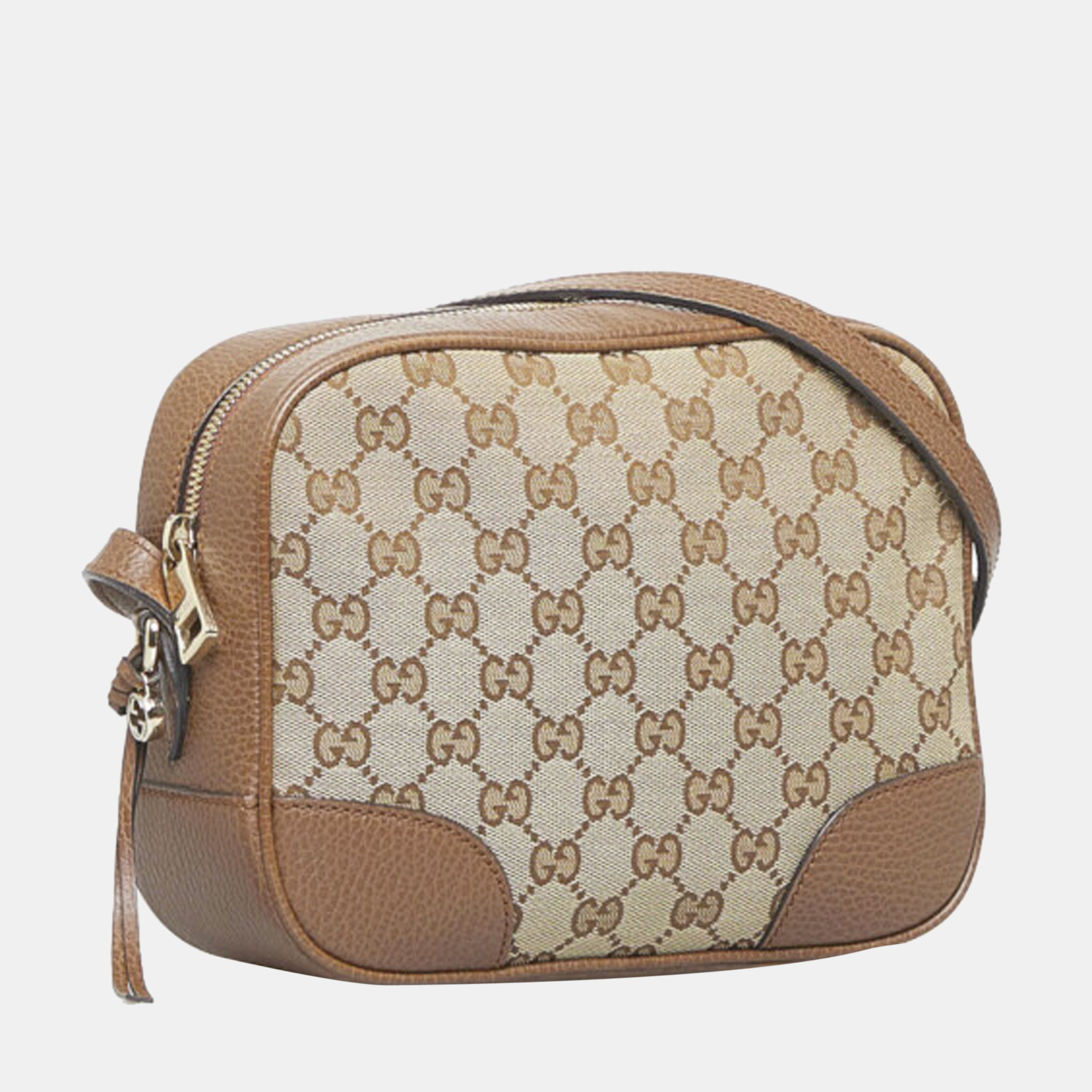 

Gucci Beige/Brown GG Canvas and Leather Bree Messenger Bag