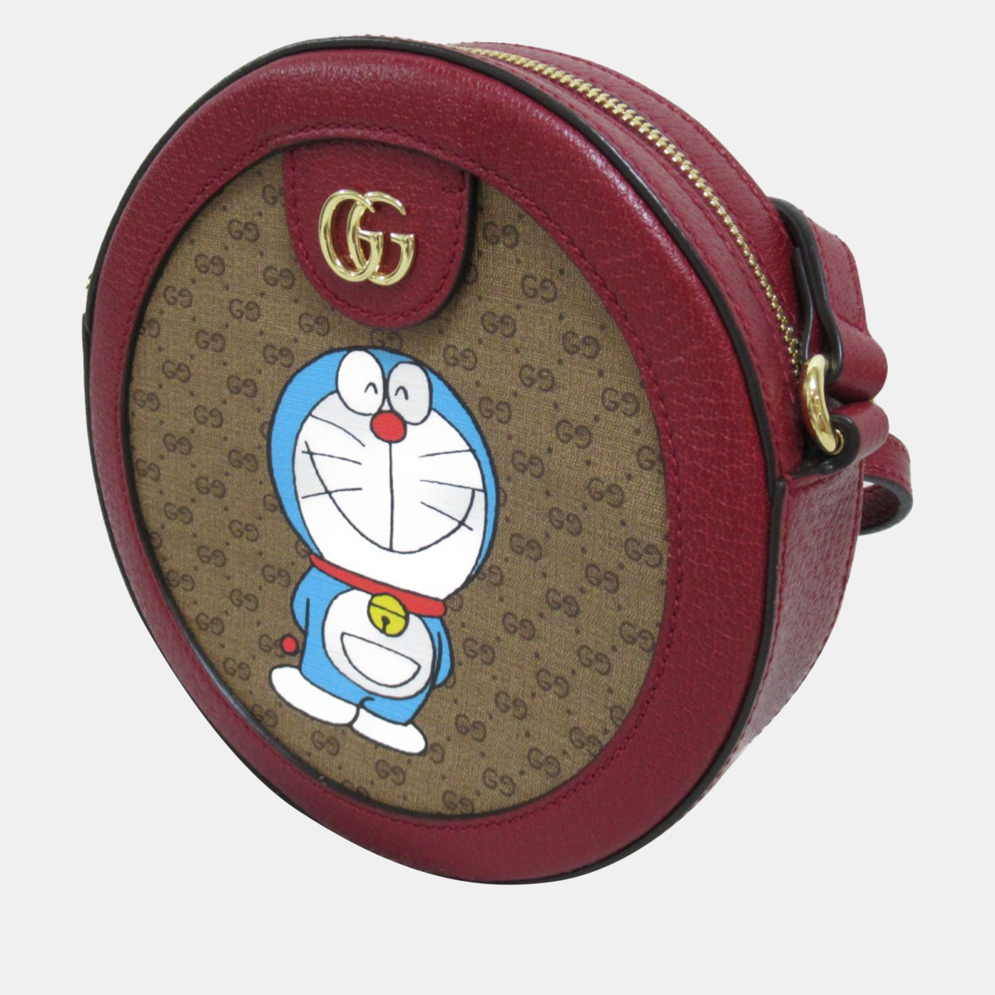 

Gucci Burgundy/Beige Doraemon GG Supreme Crossbody Bag