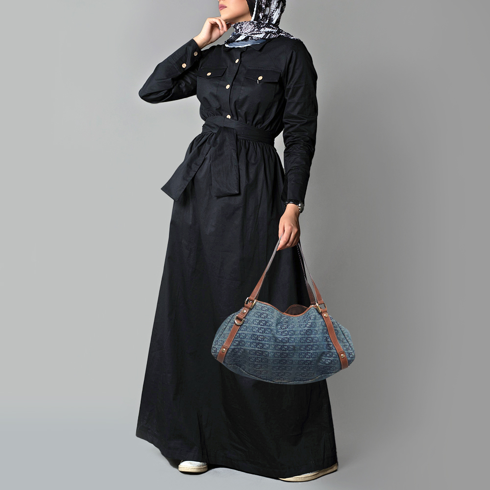 

Gucci Navy Blue/Brown GG Denim and Leather Abbey D-Ring Shoulder Bag