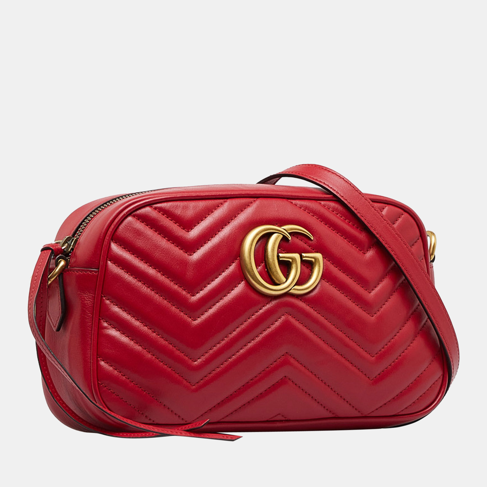 

Gucci Red GG Marmont Matelasse Crossbody Bag