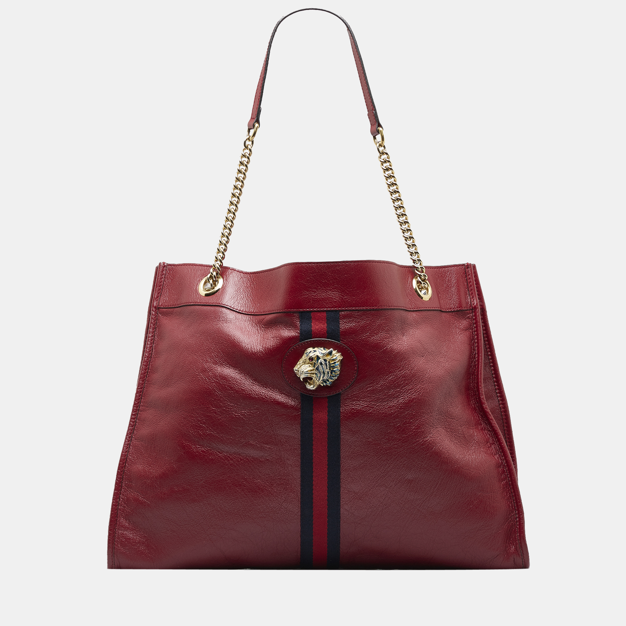 Pre-owned Gucci Red Large Rajah Tote Bag