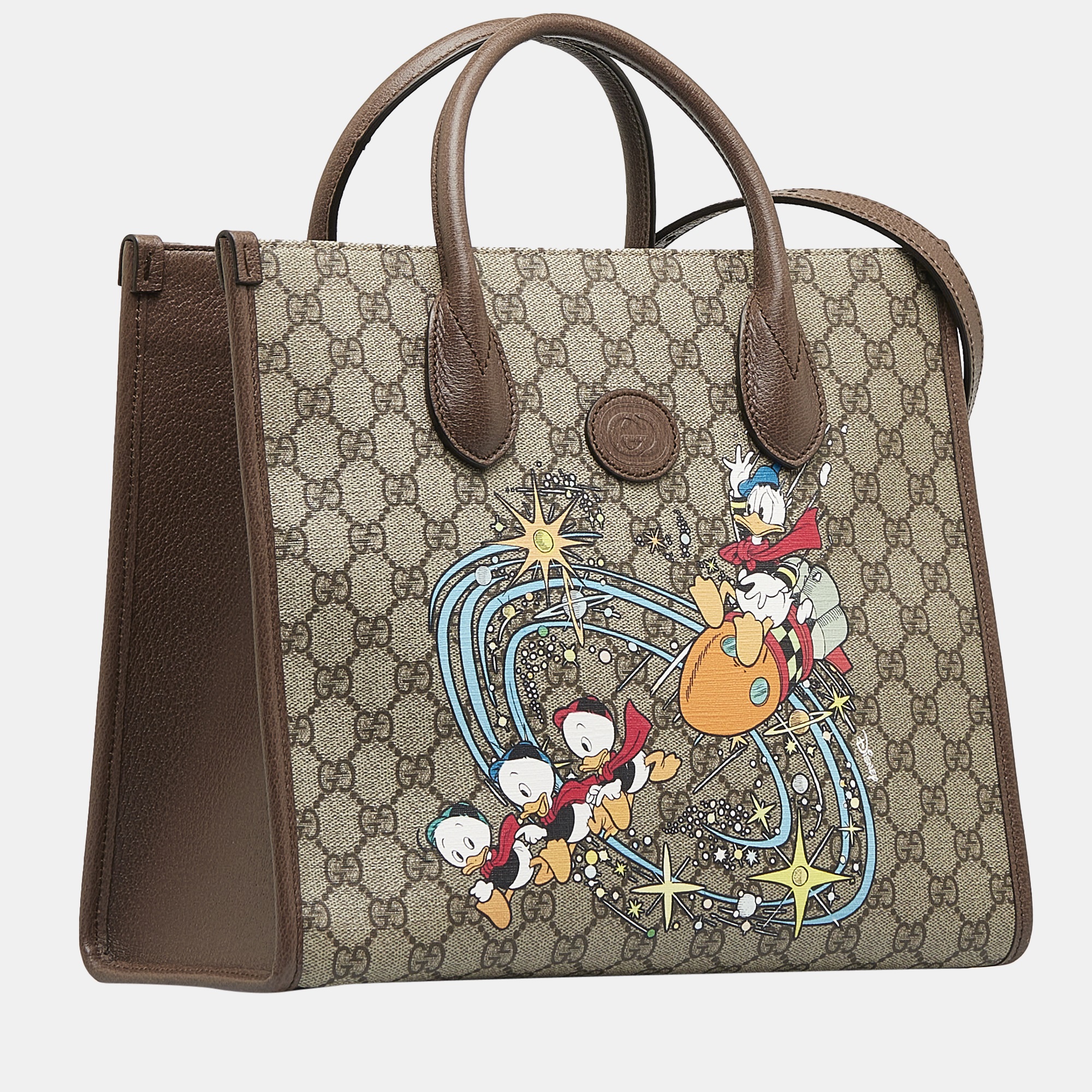 

Gucci Beige/Brown x Disney GG Supreme Donald Duck Tote