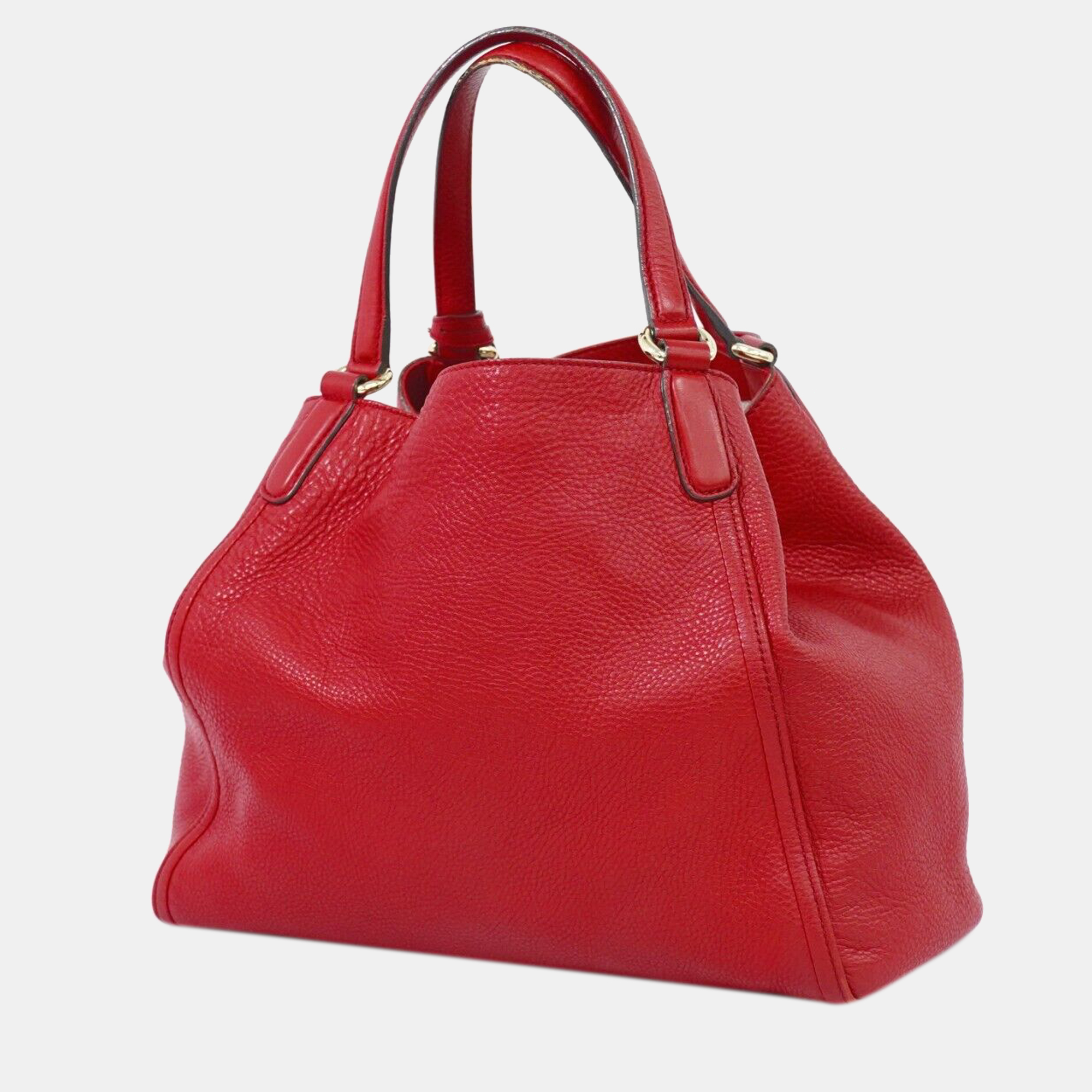 

Gucci Red Leather Medium Soho Tote Bag