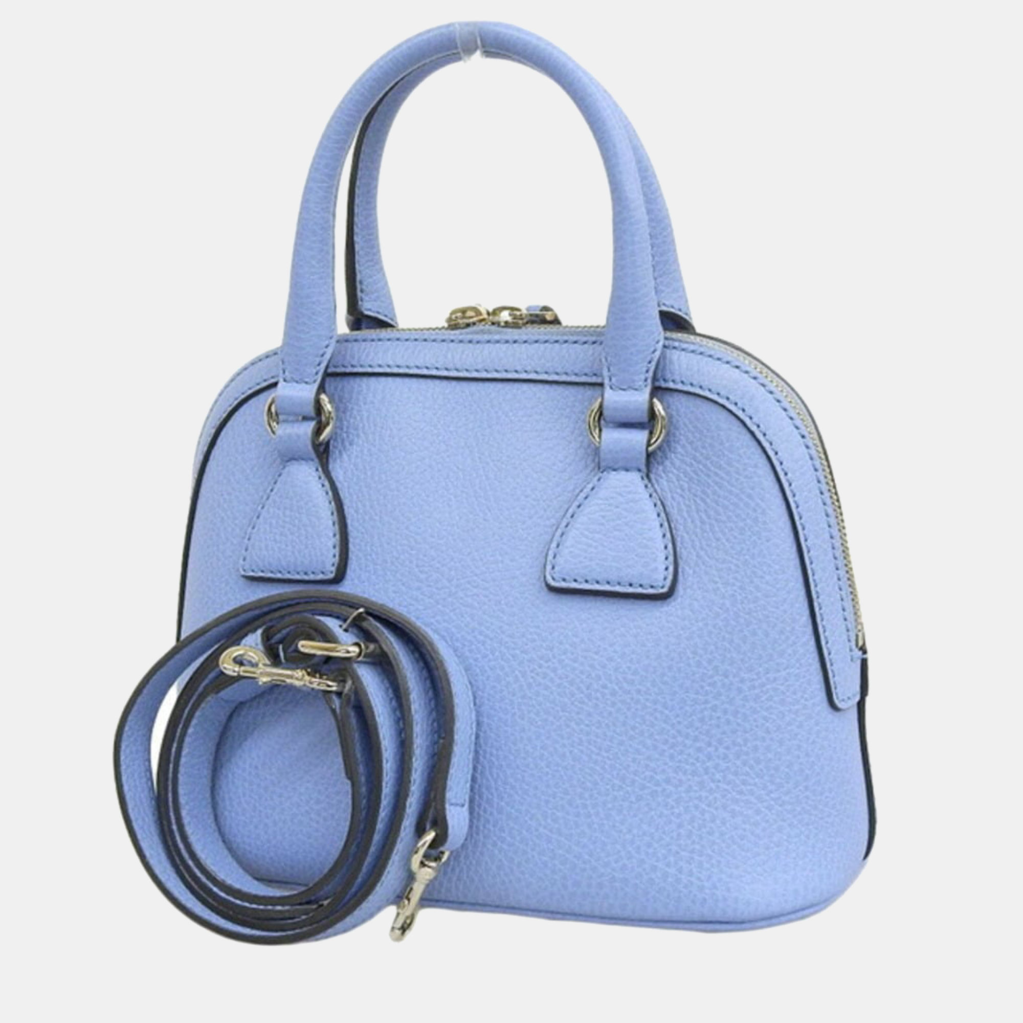 

Gucci Blue Leather Mini Dome Shoulder Bag