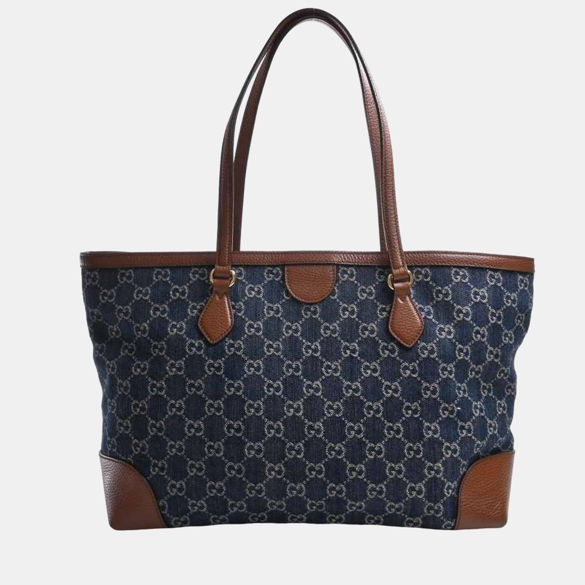 

Gucci Blue Denim  Ophidia Tote Bag