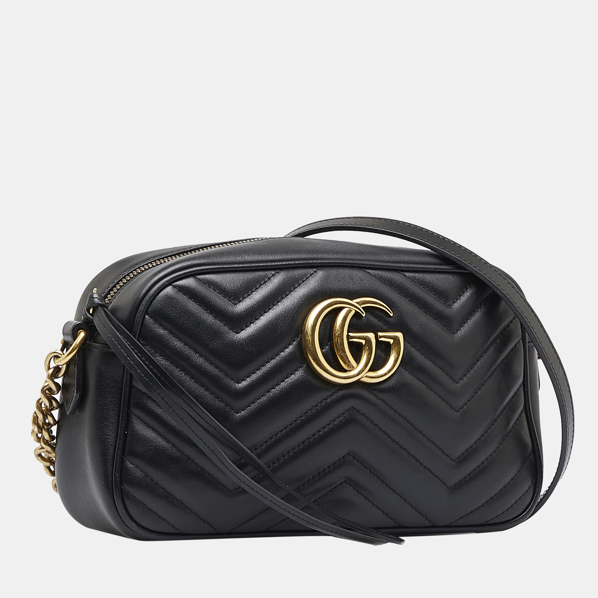 

Gucci Black GG Marmont Matelasse Crossbody Bag