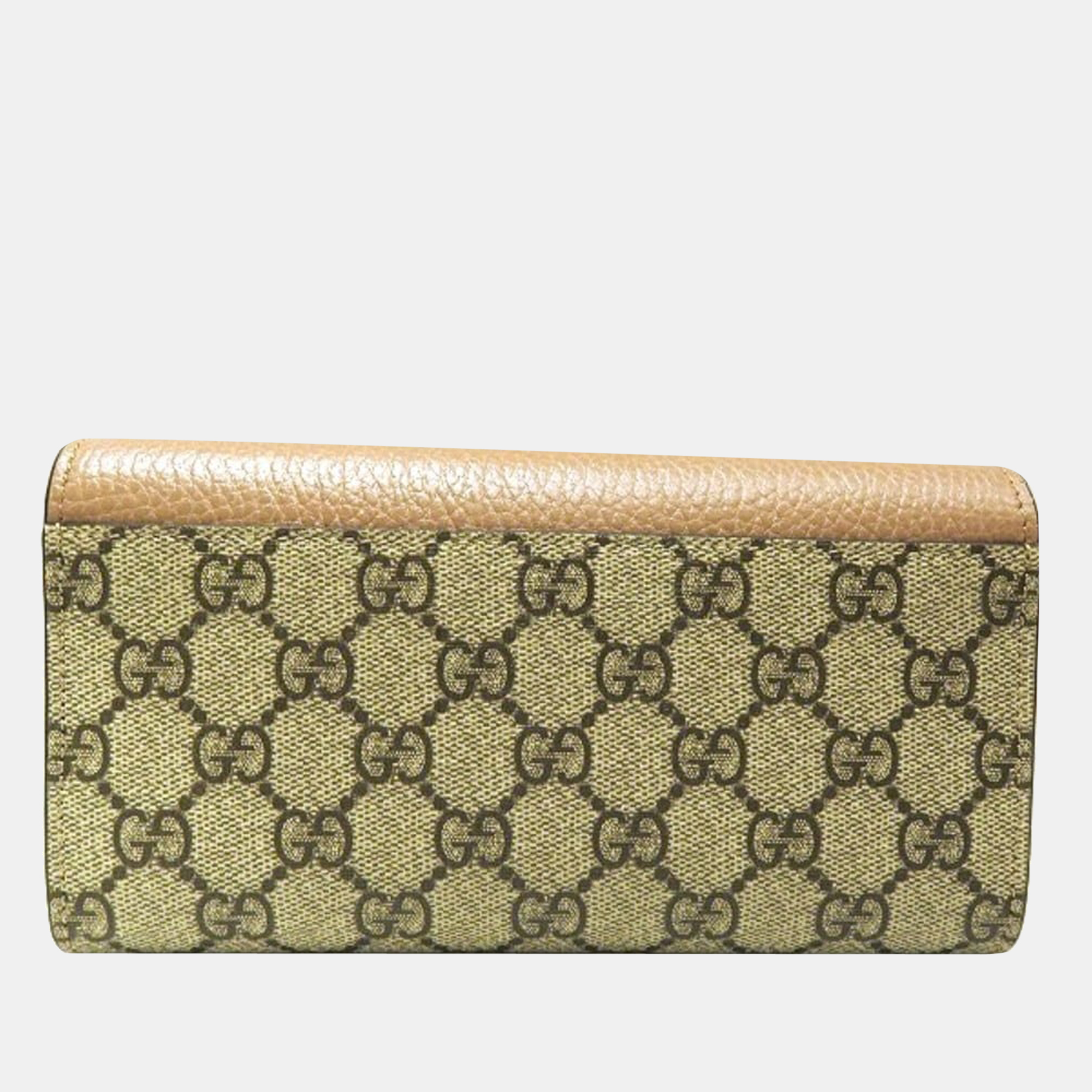 

Gucci Black Canvas GG Marmont GG Supreme Continental Wallet, Beige